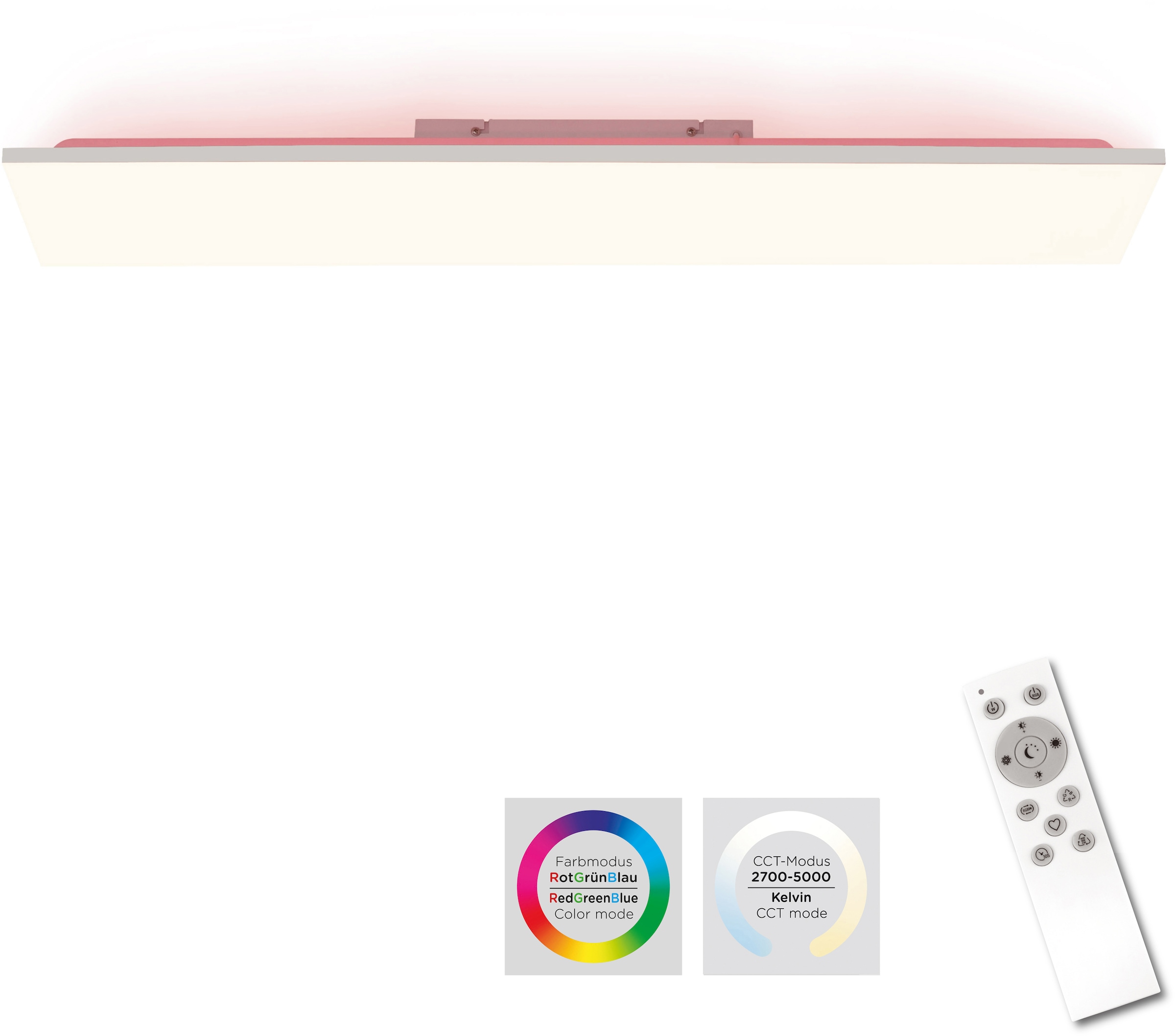Rainbow Garantie | Jahren mit »Floki«, flammig-flammig, my online Deckenleuchte rahmenlos, 2 CCT LED mit 100x25cm XXL kaufen RGB, 3 home 27W+3W