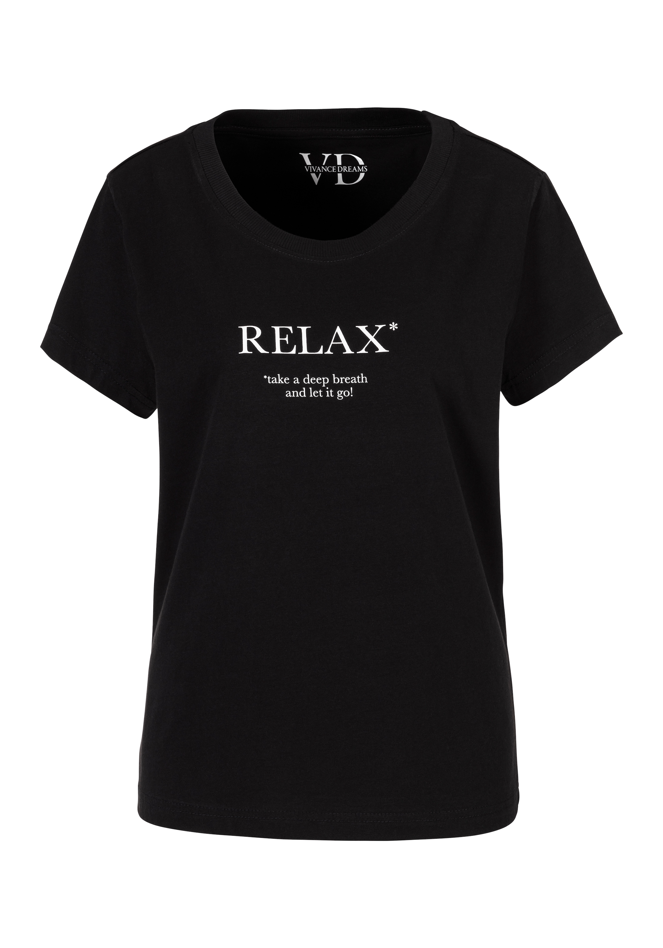 Vivance Dreams Pyjamaoberteil, mit Statementdruck