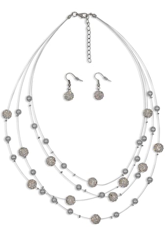 Collier-Set »Blue Crystal«, (Set, 3 tlg.)