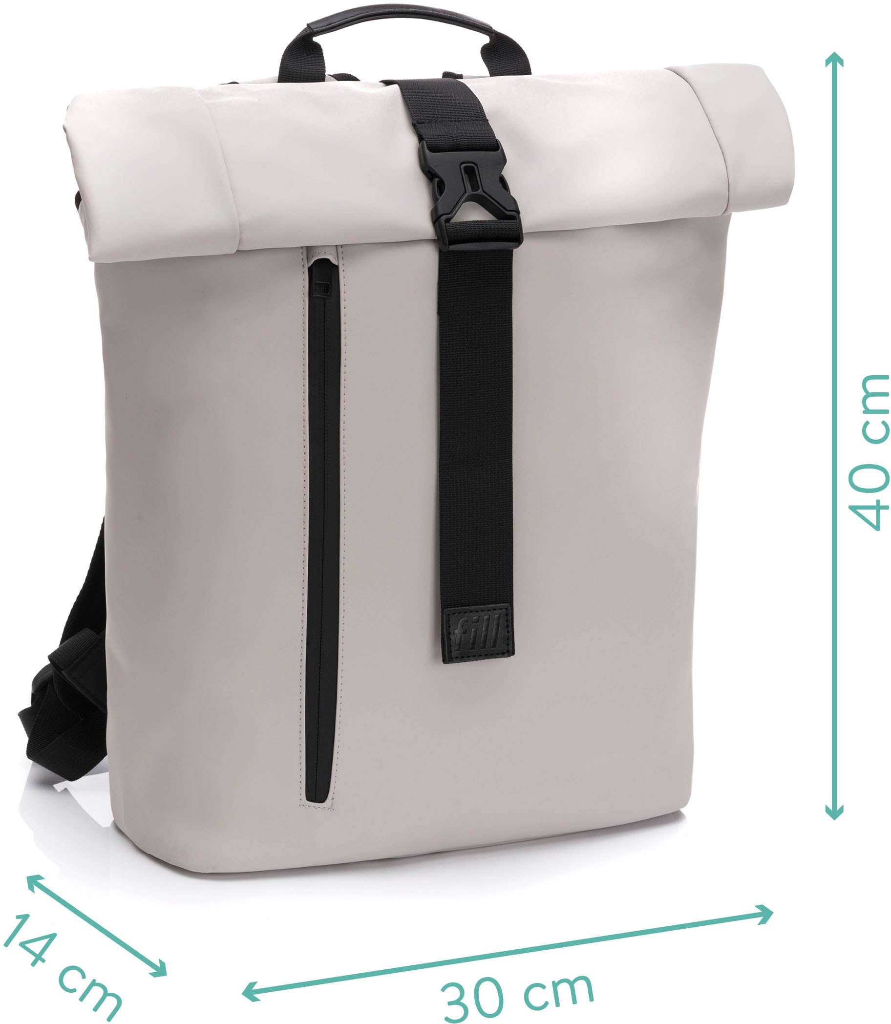 Fillikid Wickelrucksack »Oslo, alabaster beige«, inkl. Flaschenwärmer und Wickelauflage