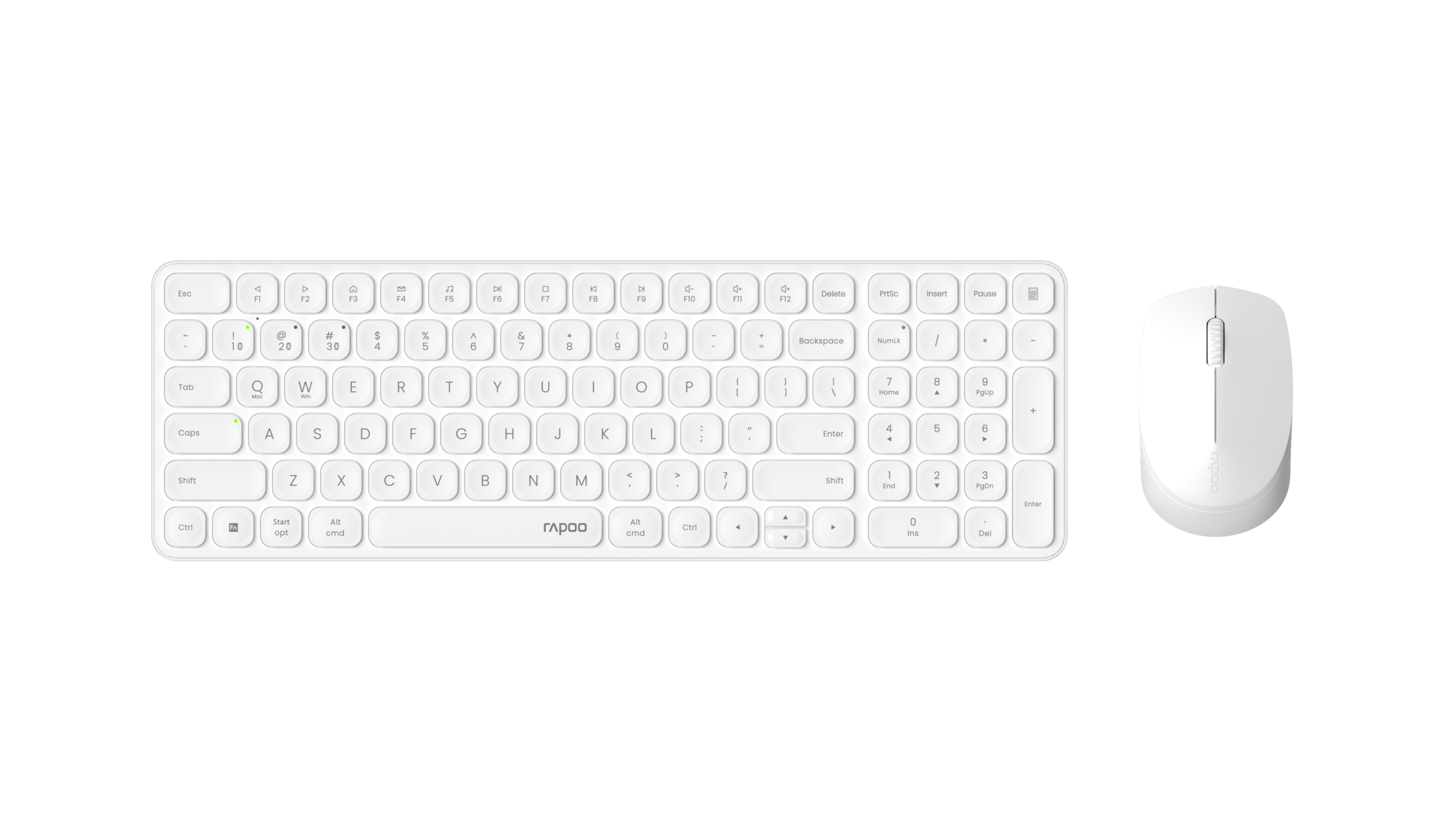 Rapoo Tastatur- und Maus-Set »9310M, Kabelloses ultraflaches Multi-Mode-Deskset«