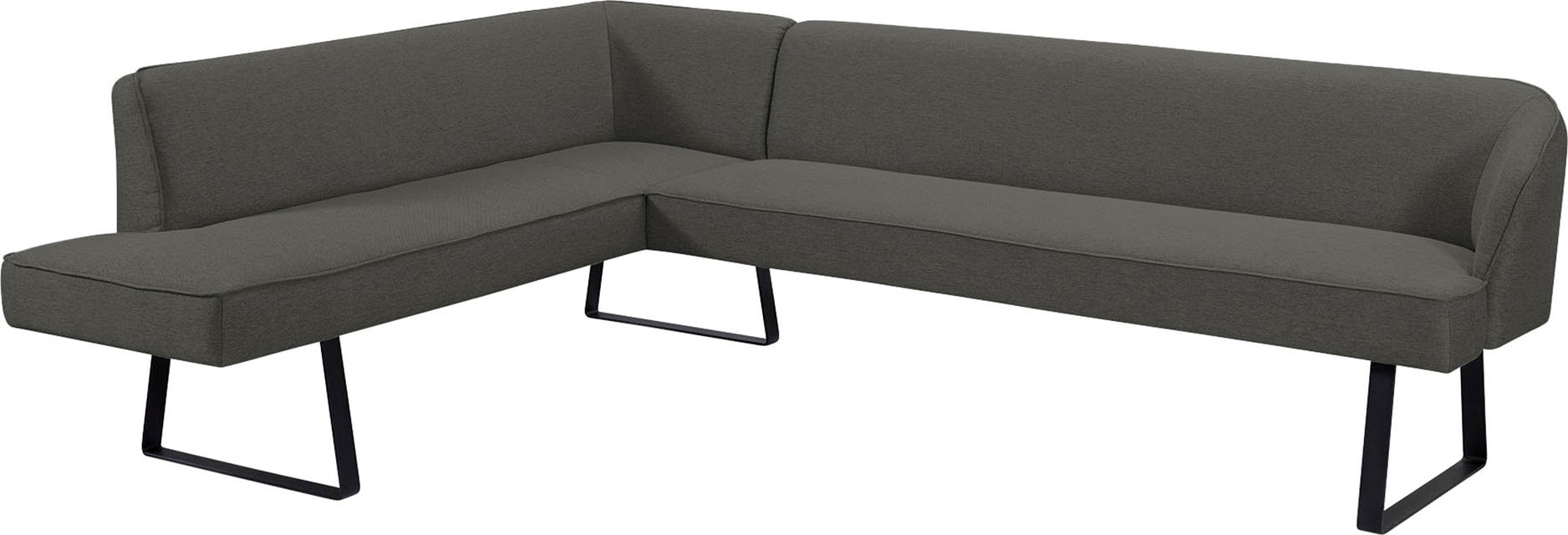 exxpo - sofa fashion Eckbank »Americano« mit Keder und Metallfüßen, Bezug in verschiedenen Qualitäten