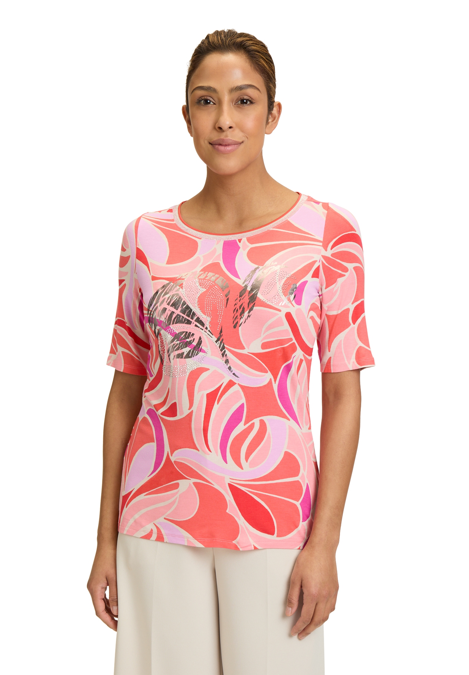 Betty Barclay T-Shirt »Printshirt mit Schmucksteinen«