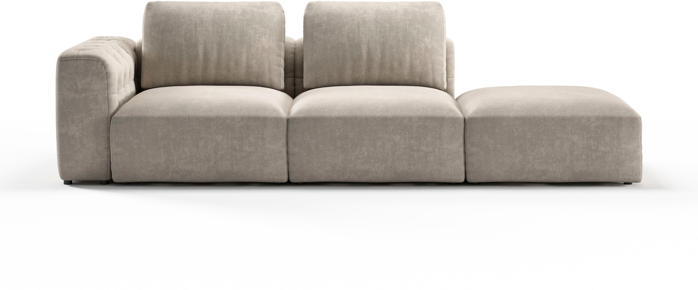 RAUM.ID Chaiselongue »Cushid«, Modul-Sofa, bestehend aus 2-Sitzer und Hocker