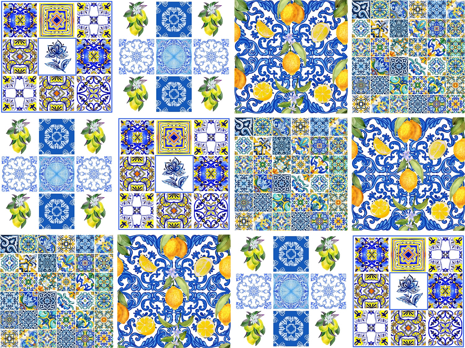 queence Fliesenaufkleber »Bunte Ornamente«, (12 St.), Stickerfliesen, selbstklebend, Sticker, 12er Set