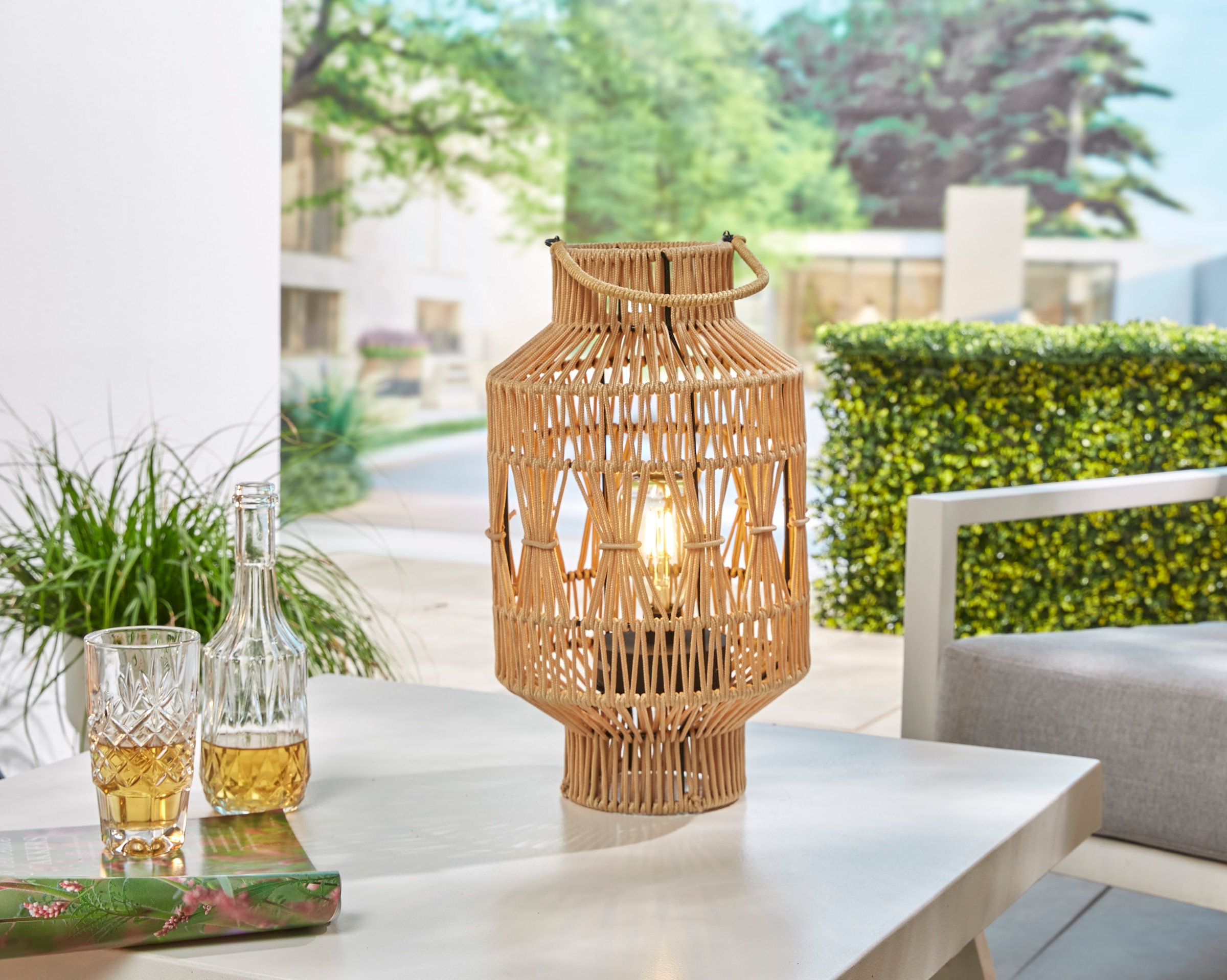 LUXFORM Gartenleuchte »Luxform USB Alhambra Small« LED-Modul 1 Stk. Warmweiß LED-Gartenleuchte, Akkubetrieben, aufladbar über USB