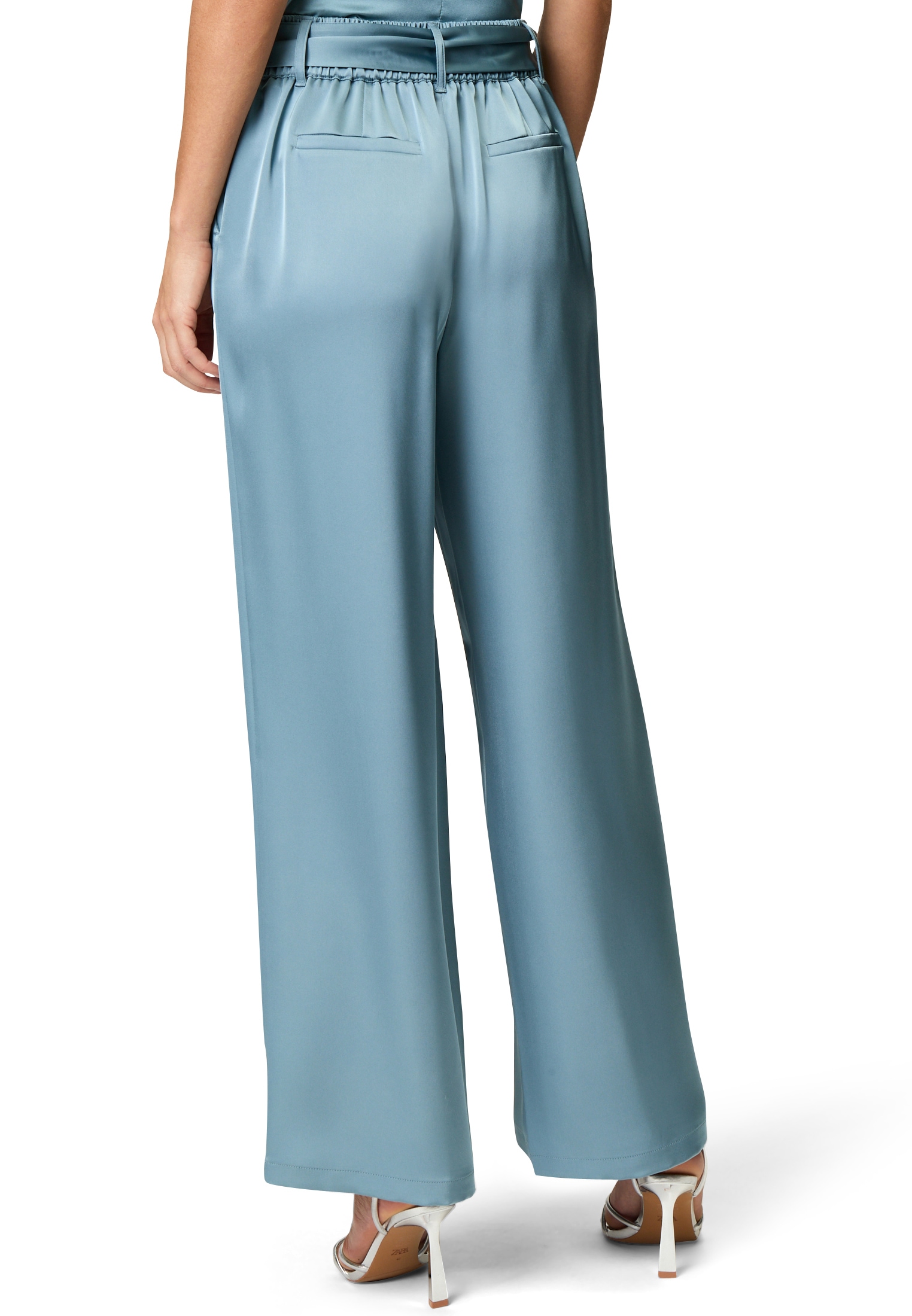 Zero Stoffhose »Satin-Hose mit Bindegürtel 30 Inch«