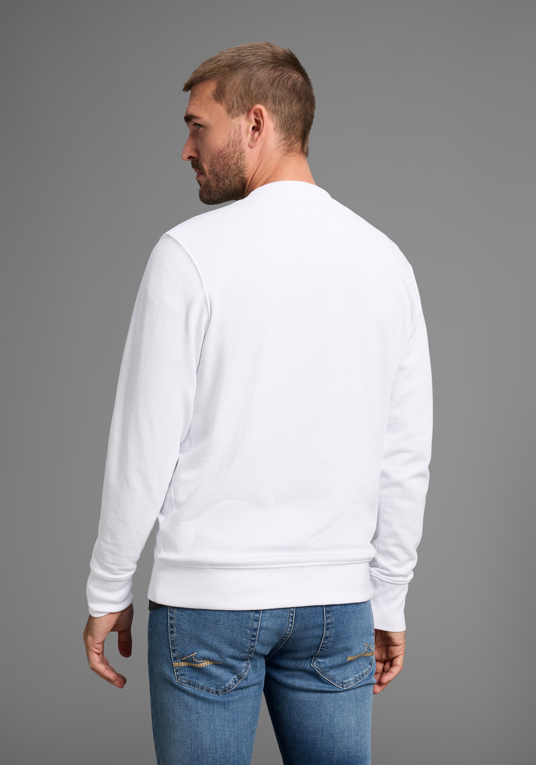 DELMAO Sweatshirt Langarm,  Regular Fit,  unifarben,  Basic-Stil