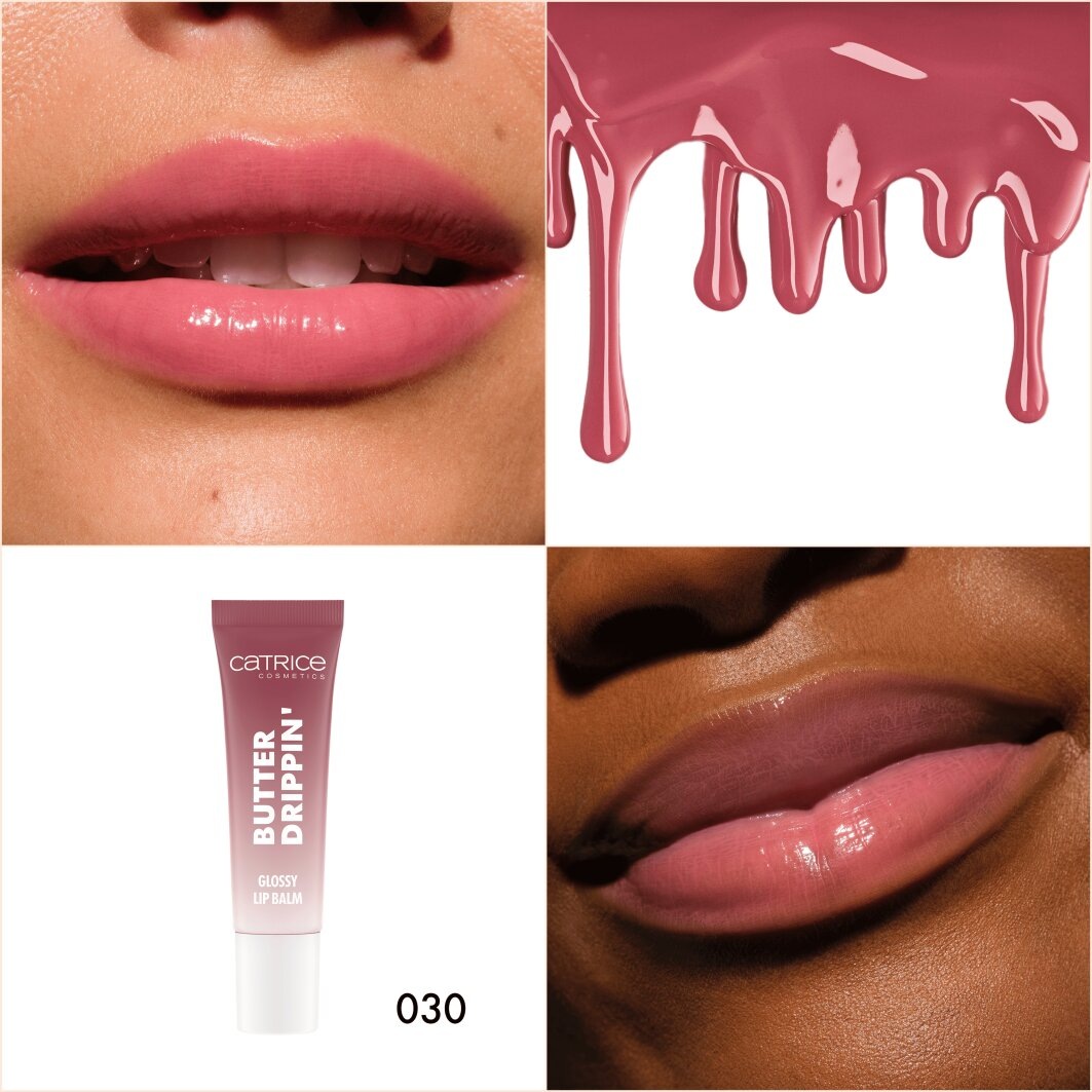 Catrice Lippenbalsam »Butter Drippin' Glossy Lip Balm«, (Set, 3 tlg.), Dezenter Farbakzent, geschmeidig, hochglänzend, spendet Feuchtigkeit.