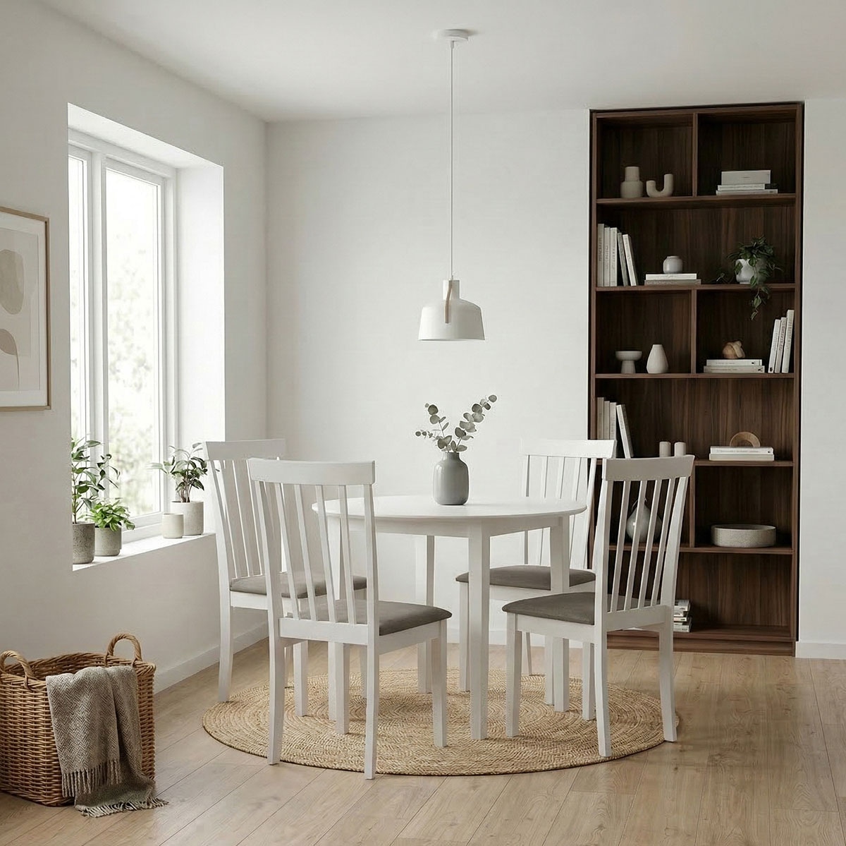 Jahnke Esstisch »DINE LITE 90« Esstisch, rund, Massivholz, Skandi-Look, bis zu 4 Personen, 90 cm