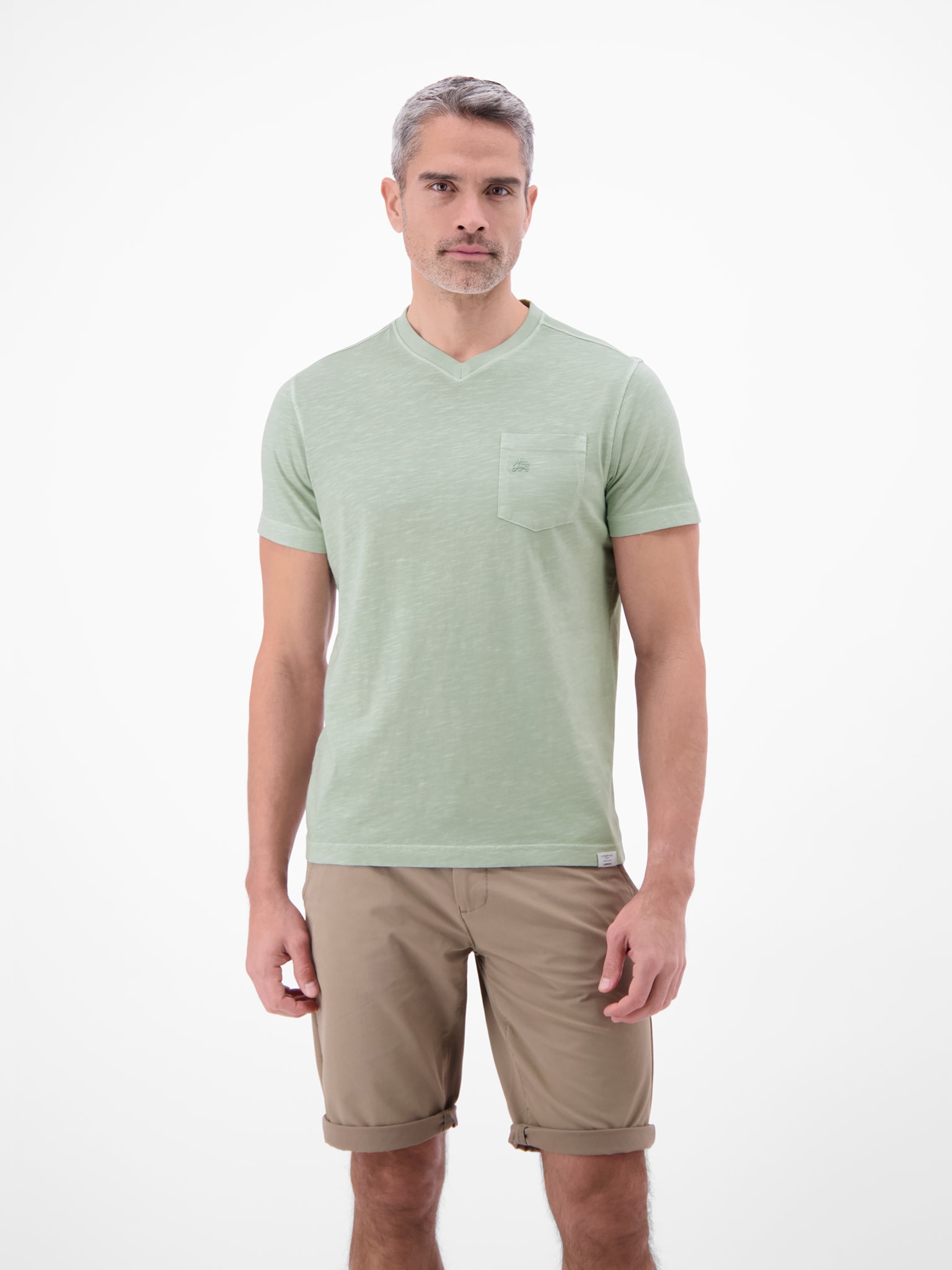 LERROS Kurzarmshirt Sommershirt mit V-Ausschnitt