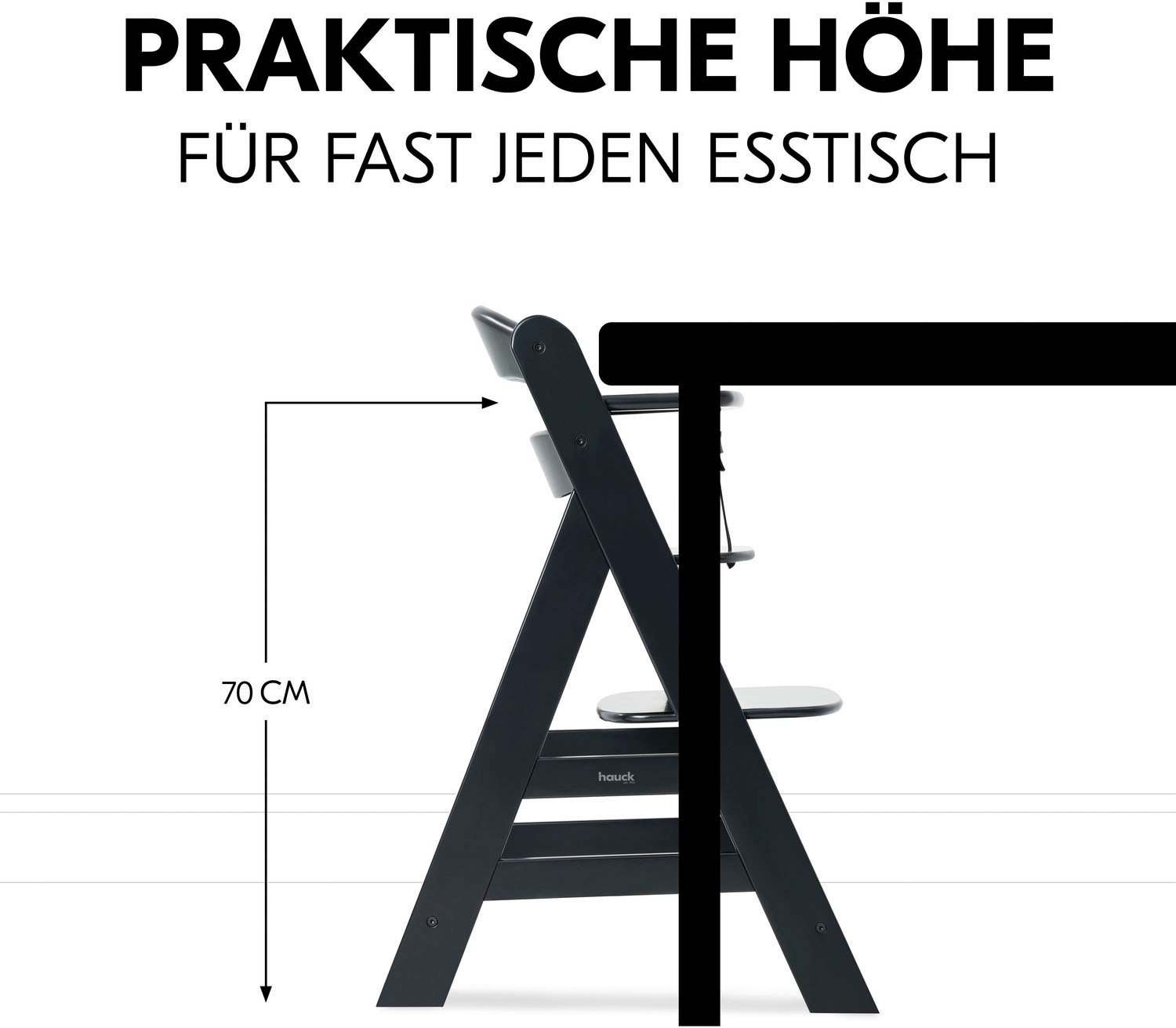 Hauck Hochstuhl »Alpha+, Black«, FSC® - schützt Wald - weltweit