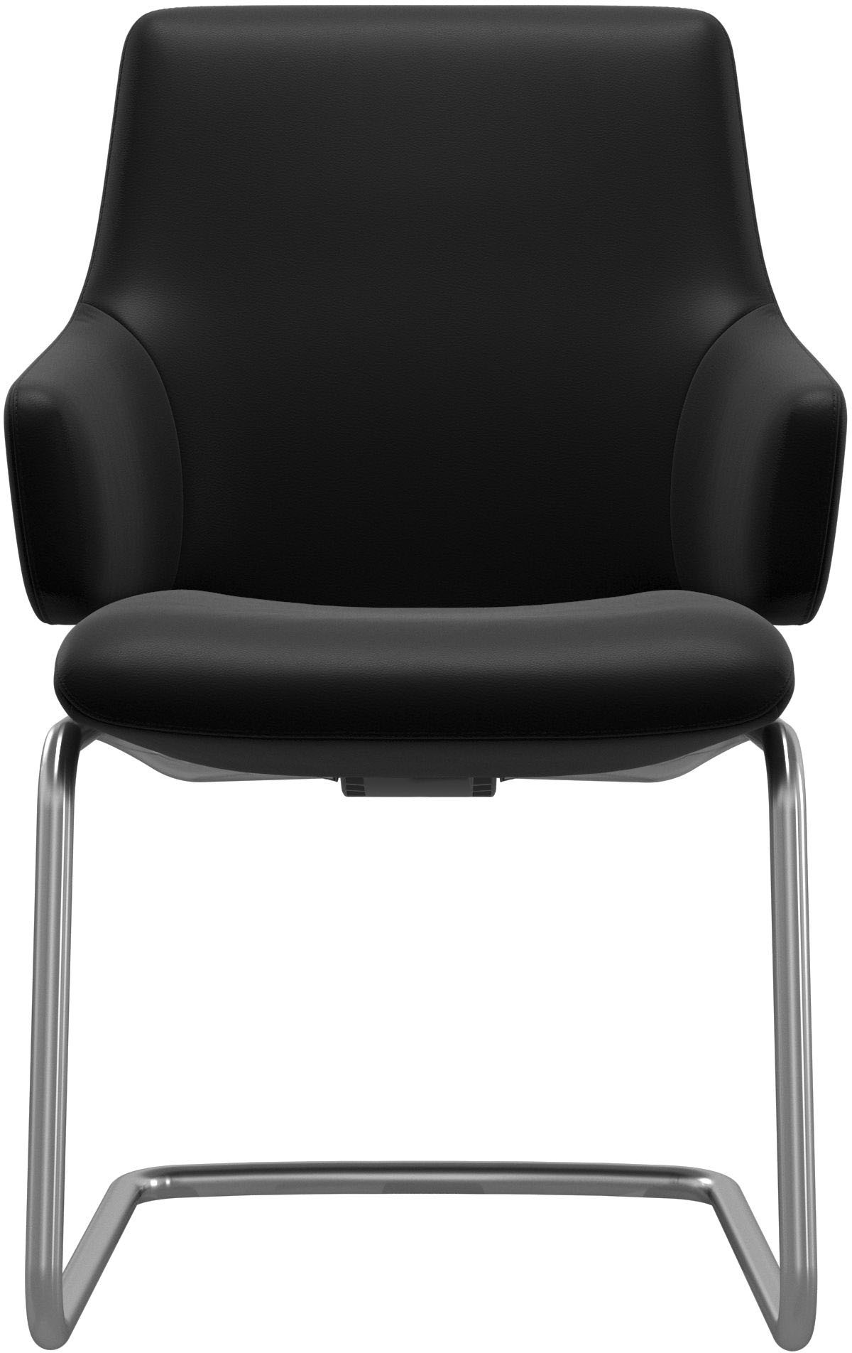 Stressless® Polsterstuhl »Laurel«, Leder BATICK, Low Back mit Armlehne, Größe L, mit Beinen aus Stahl in Schwarz matt