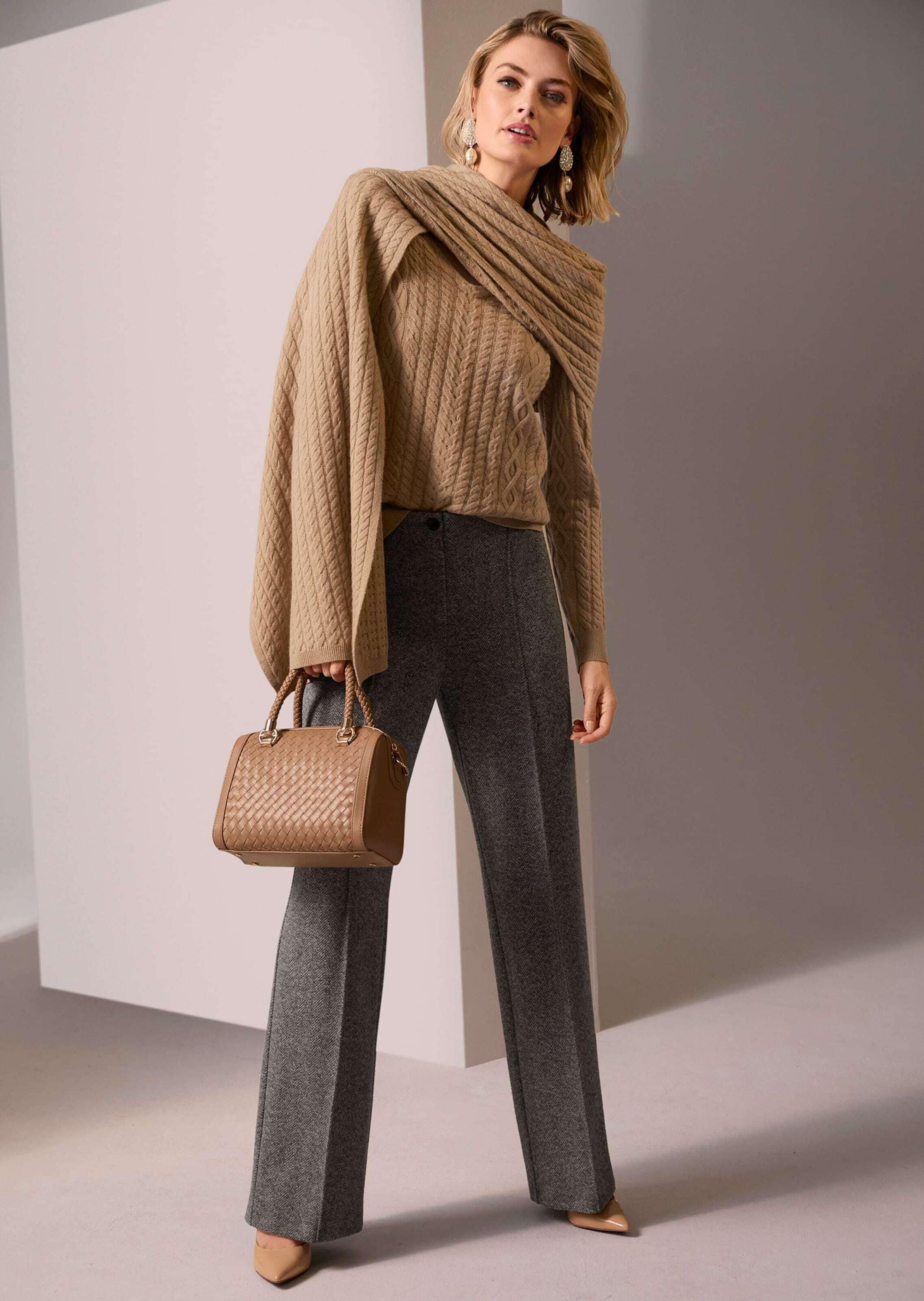 MADELEINE Bügelfaltenhose »Palazzohose Palazzohose mit weitem Bein«