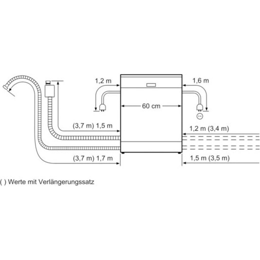 BOSCH teilintegrierbarer Geschirrspüler »SMI6ZCS00E«, Serie 6, SMI6ZCS00E, 14 Maßgedecke