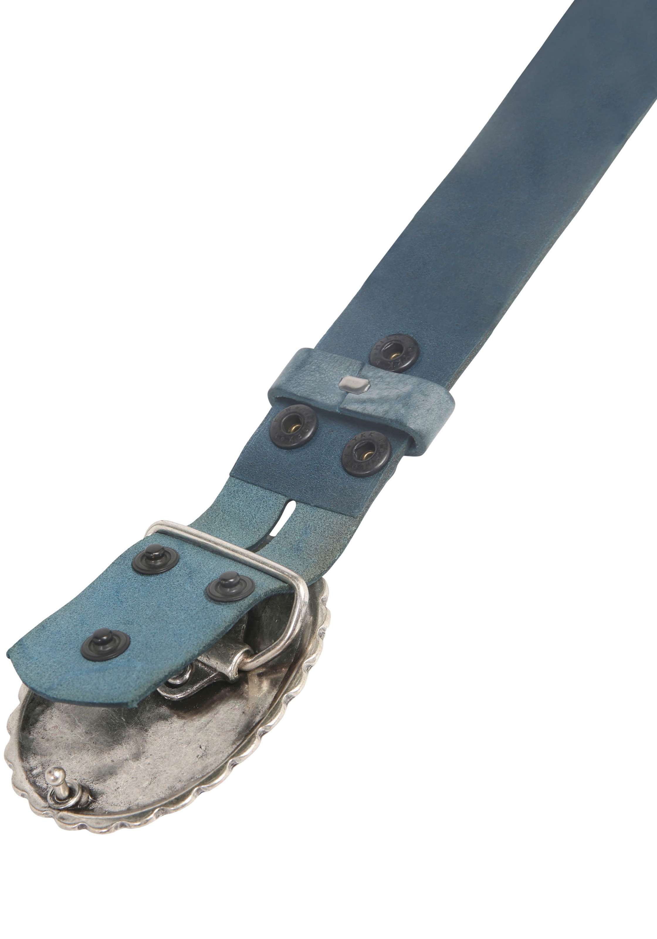 Rettungsring Gürtel Ledergürtel mit austauschbarer Schließe »Mandala Silber«