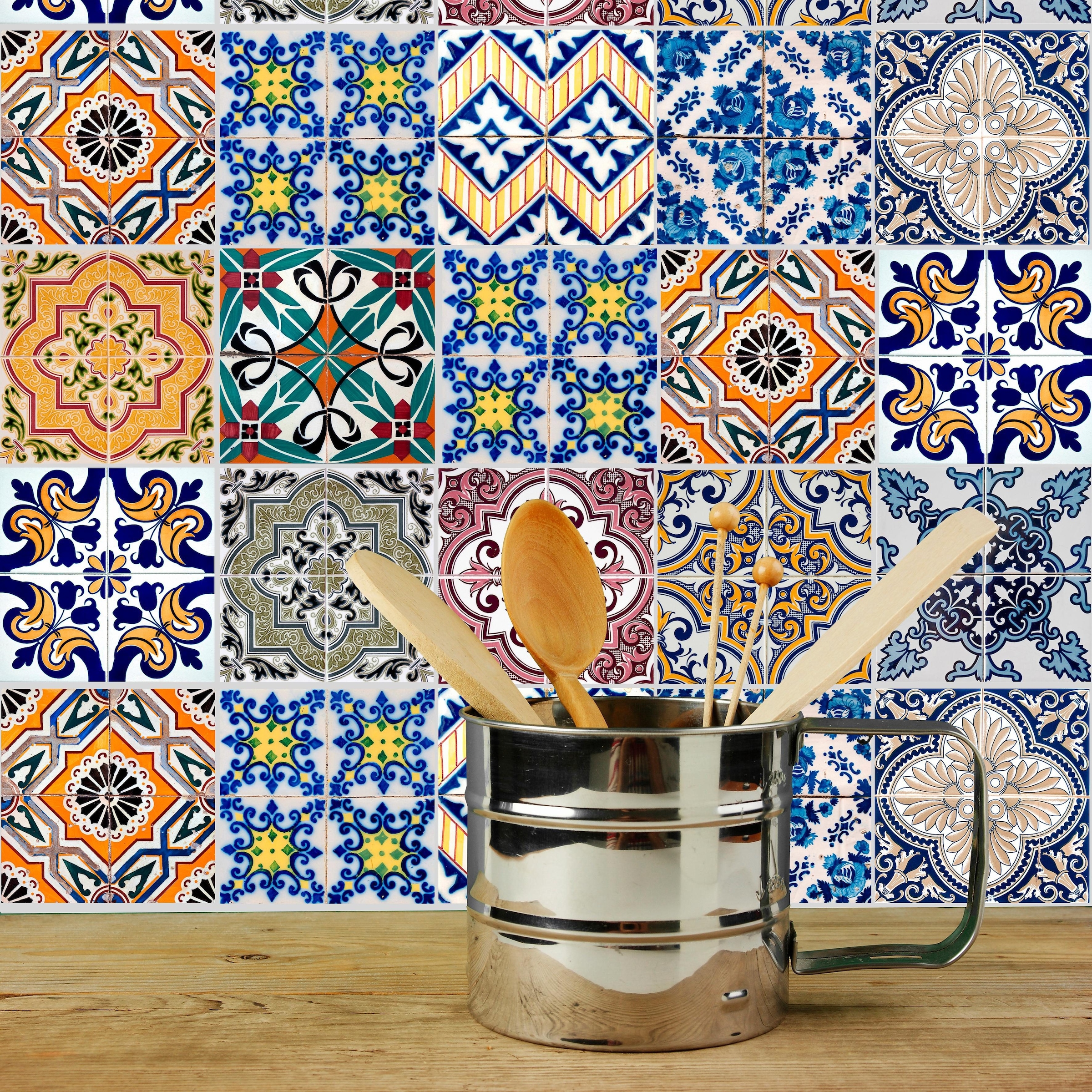 Home affaire Fliesenaufkleber »Ornamente«, (12 St.), Stickerfliesen, selbstklebend, Sticker, 12er Set