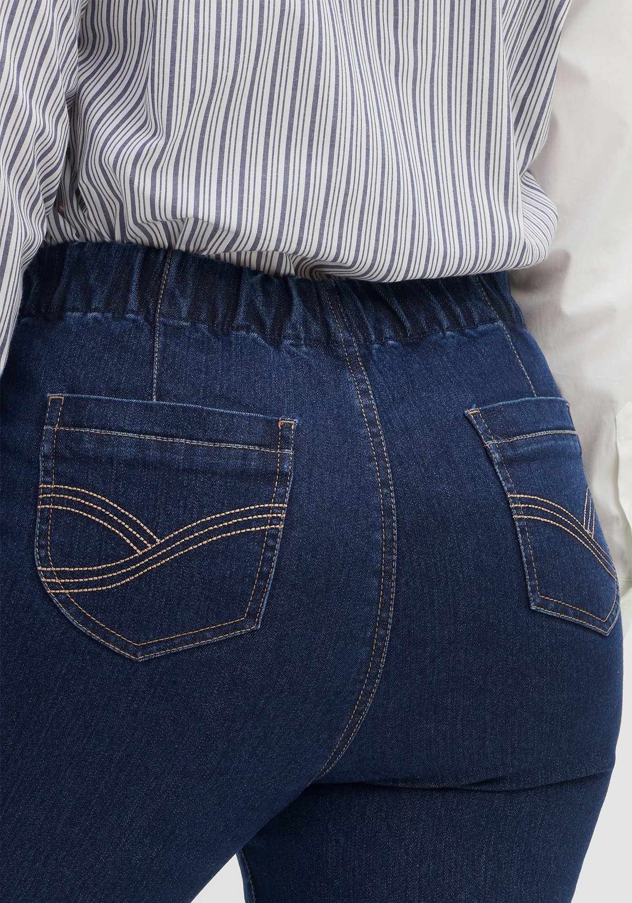 Sheego Schlupfjeans »Jeggings mit Teilungsnähten, schmale Form«