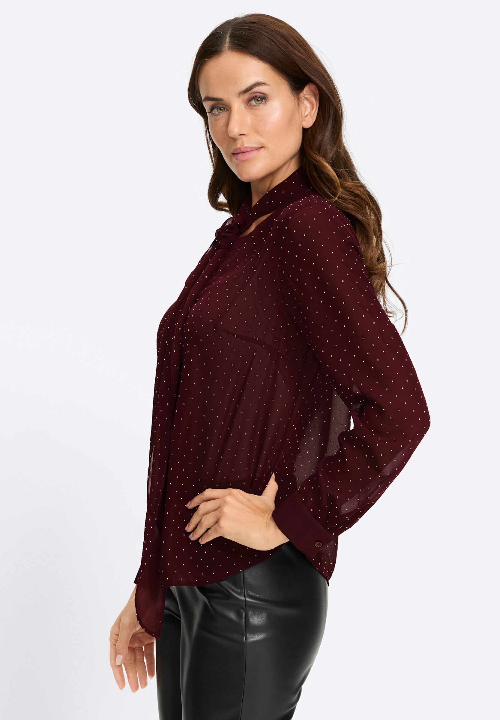 heine Klassische Bluse »Bluse Georgettebluse mit abnehmbarer Schluppe«
