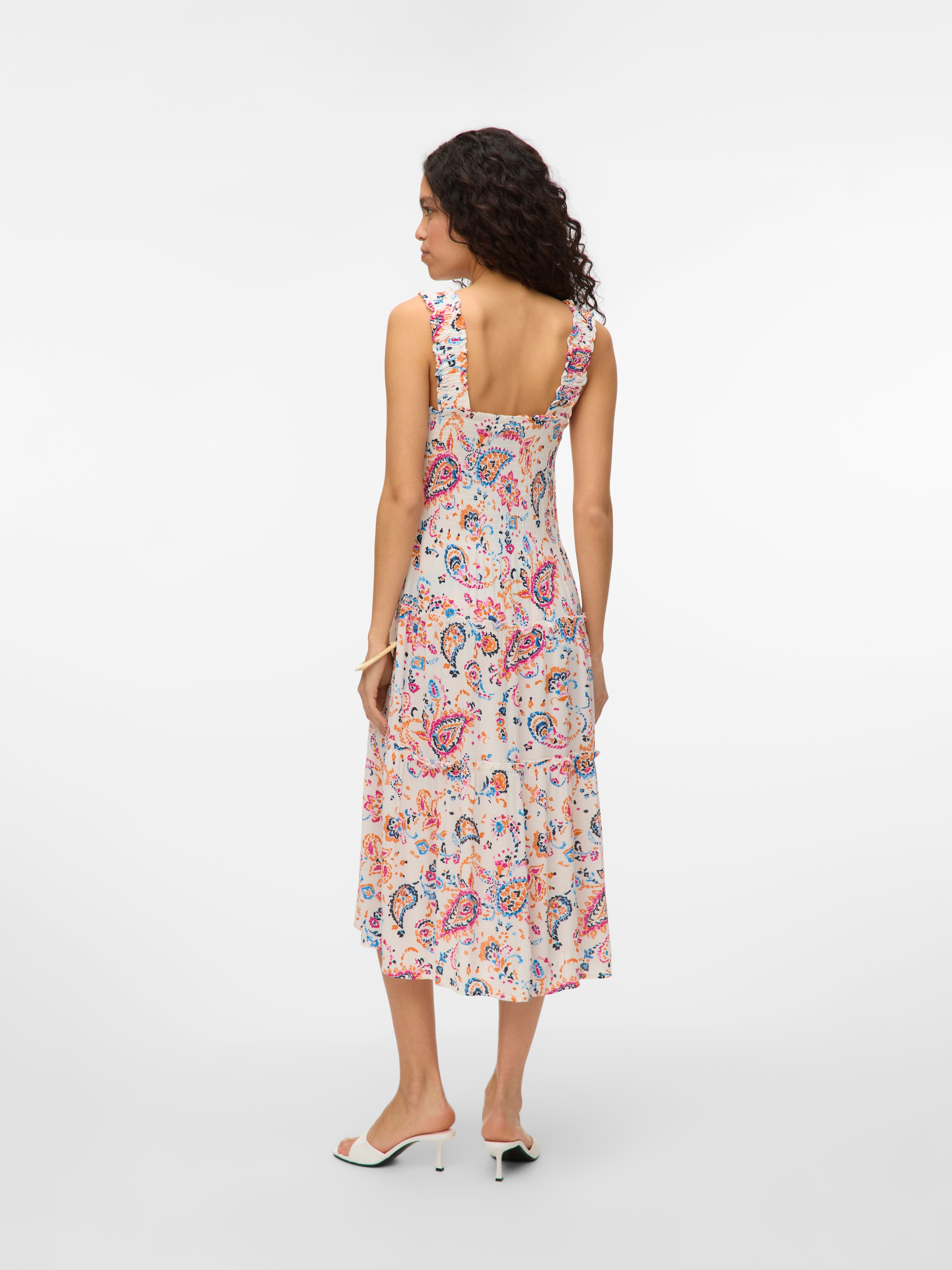 Vero Moda Sommerkleid »VMMENNY SL SMOCK CALF DRESS WVN GA«