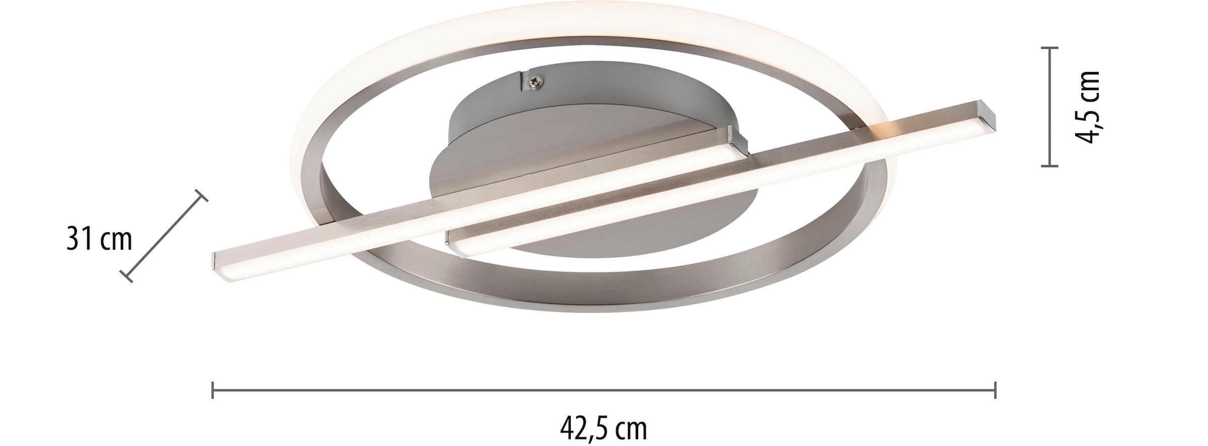 JUST LIGHT Deckenleuchte »KORSA«, 1 flammig, Leuchtmittel LED-Board | LED fest integriert, LED, dimmbar, Simply Dim, Memory, nach Trennung vom Netz