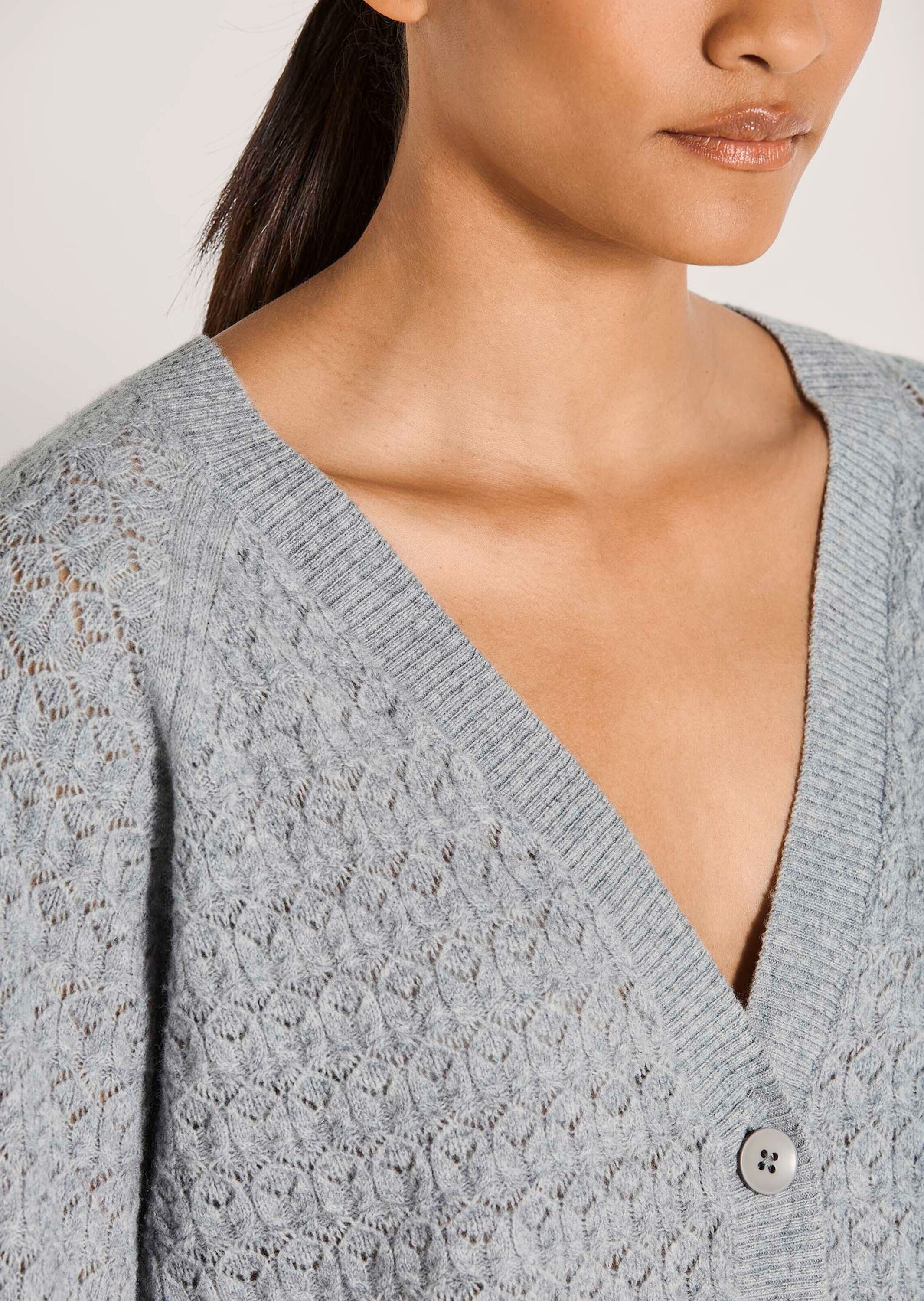 MADELEINE Strickjacke »Cardigan Elegante Strickjacke mit Ajour-Muster«