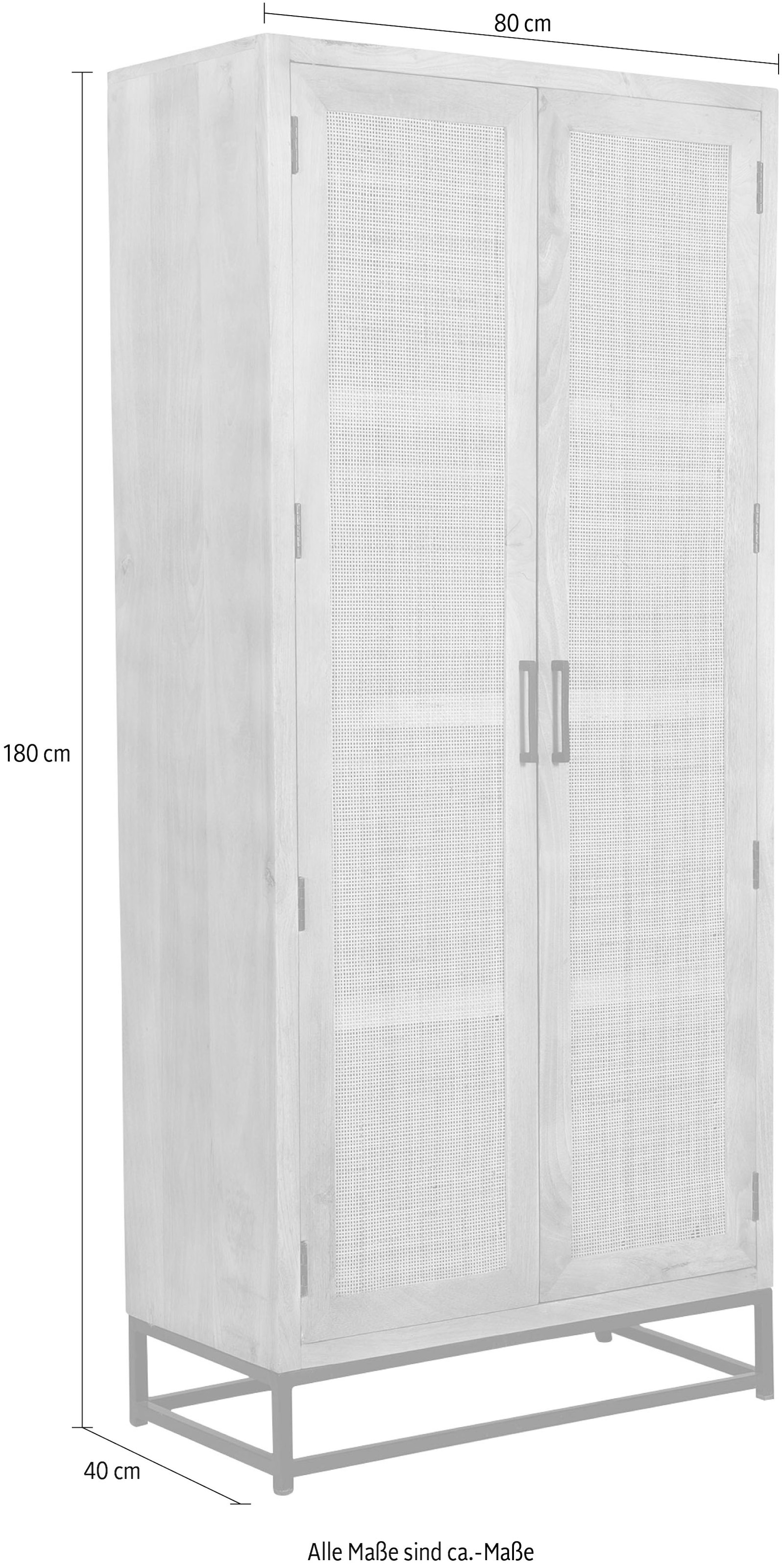 SIT Mehrzweckschrank, Mit Einsatz aus Rattangeflecht