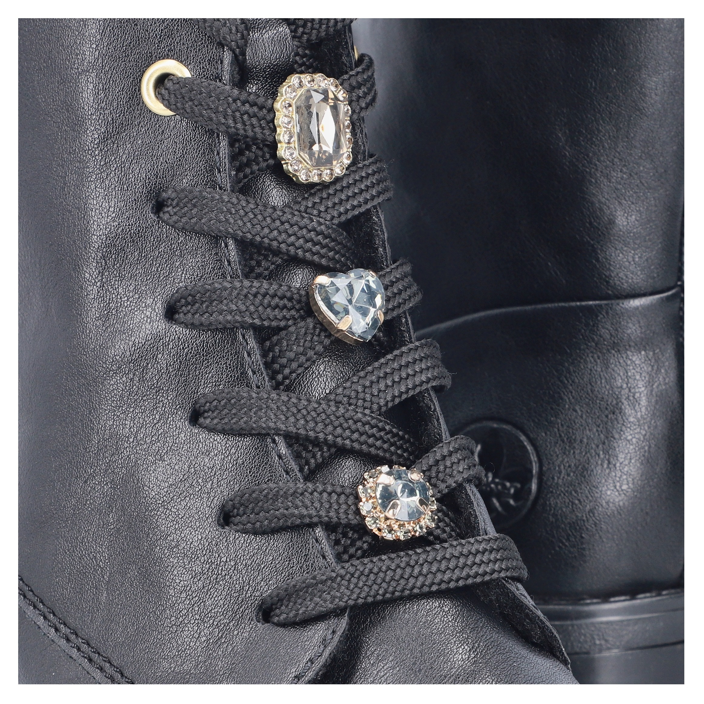 Rieker Winterstiefelette  Schnürstiefelette, Boots, Blockabsatz, mit Schmuckelementen