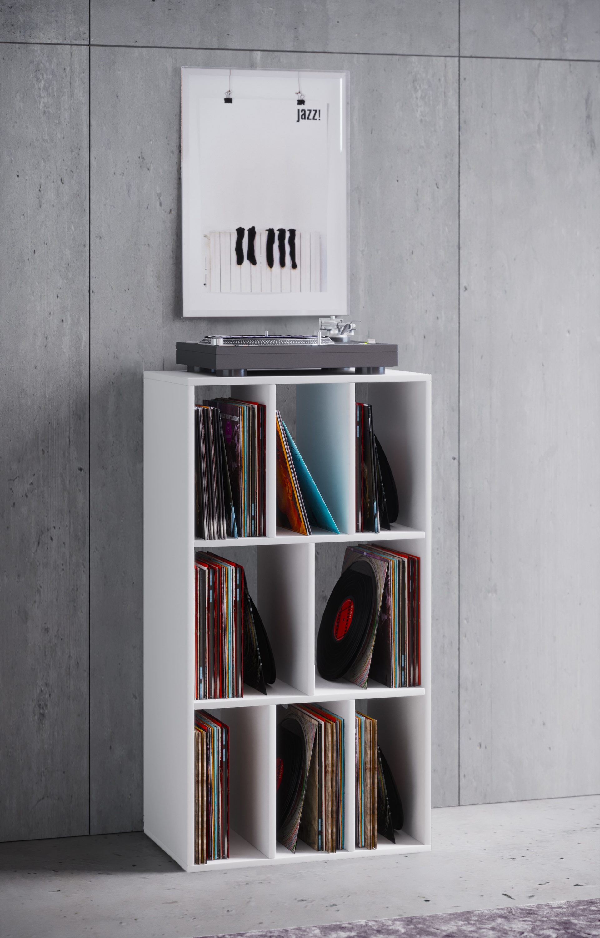 VCM Standregal »Schallplattenregal Raumteiler LP Schaltino«