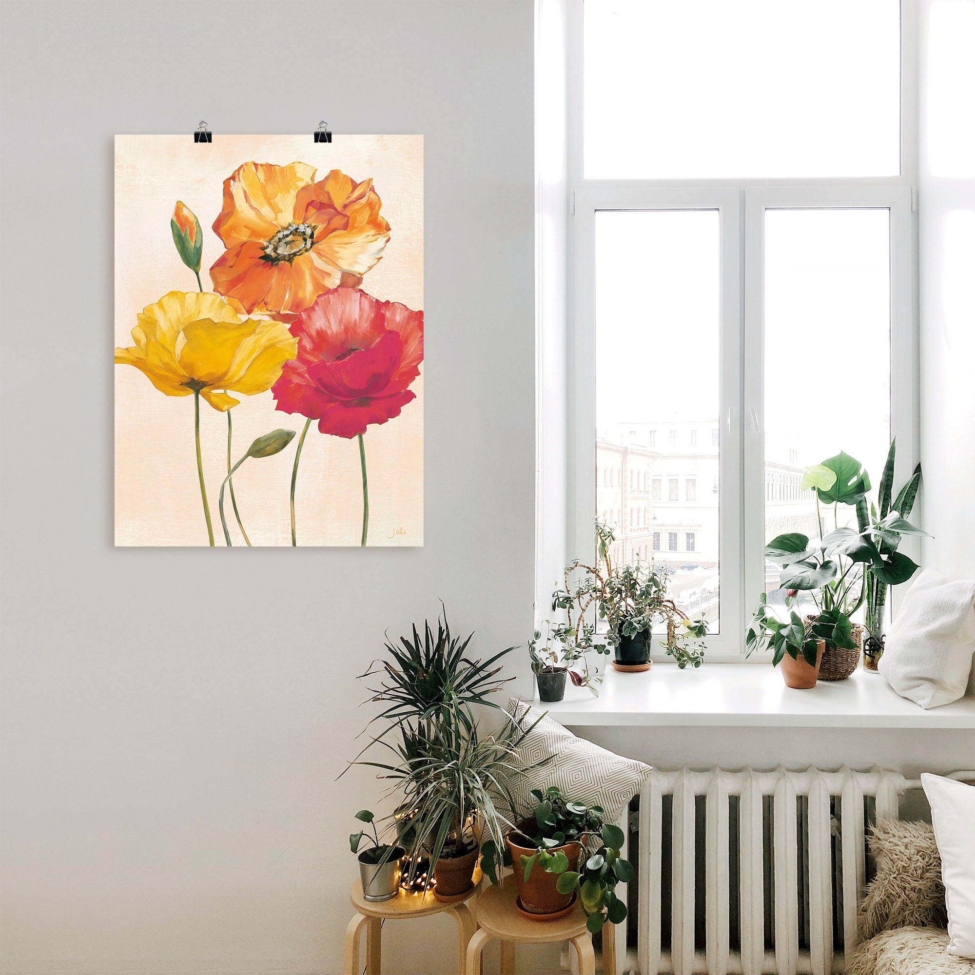 Artland Wandbild »Bunte Mohnblumen I« Blumenbilder 1 Stk. tlg. als Leinwandbild, Poster in verschied. Größen