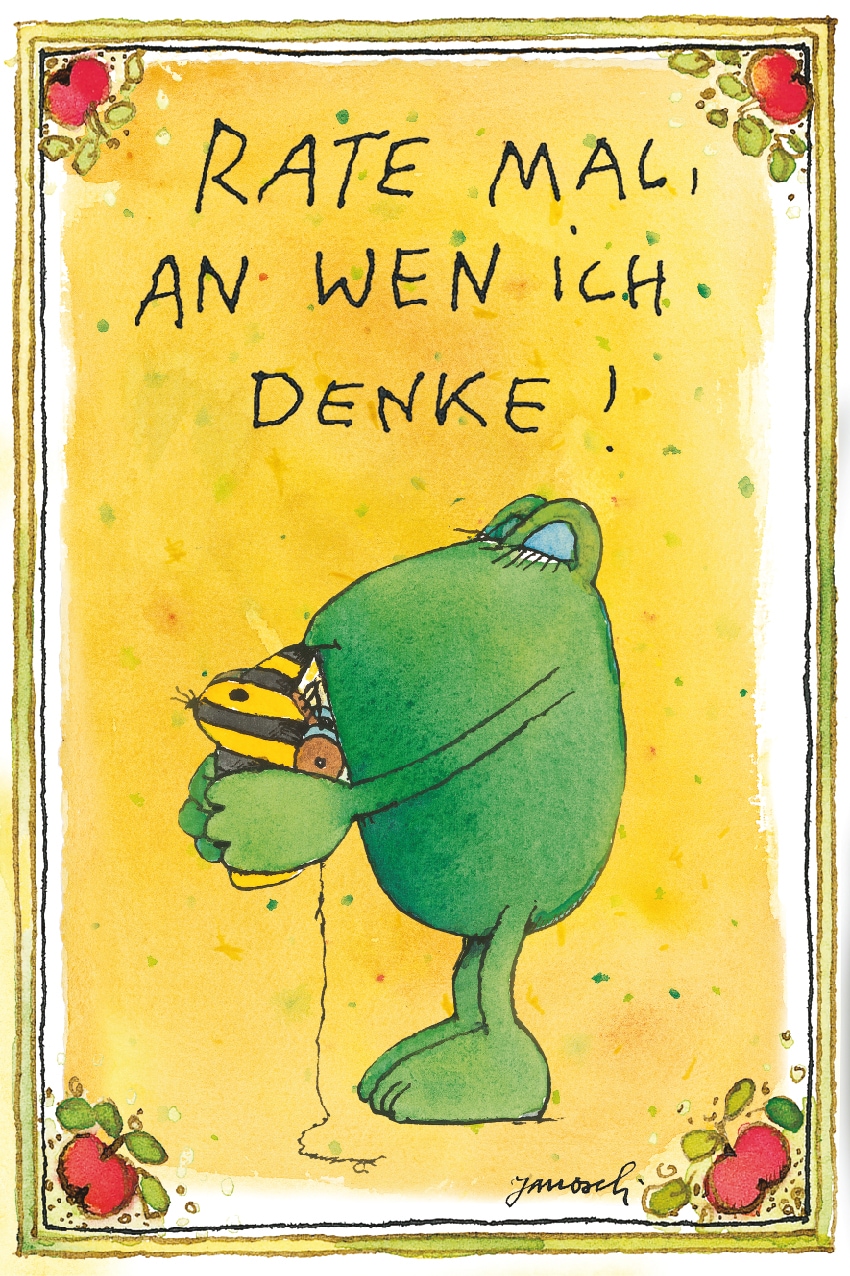 LuckyLinde Wanddekoobjekt »Der Froch und die Tigerente - Rate mal…«, (1 St.), Exklusive JANOSCH Kindermotive, Stahlschild