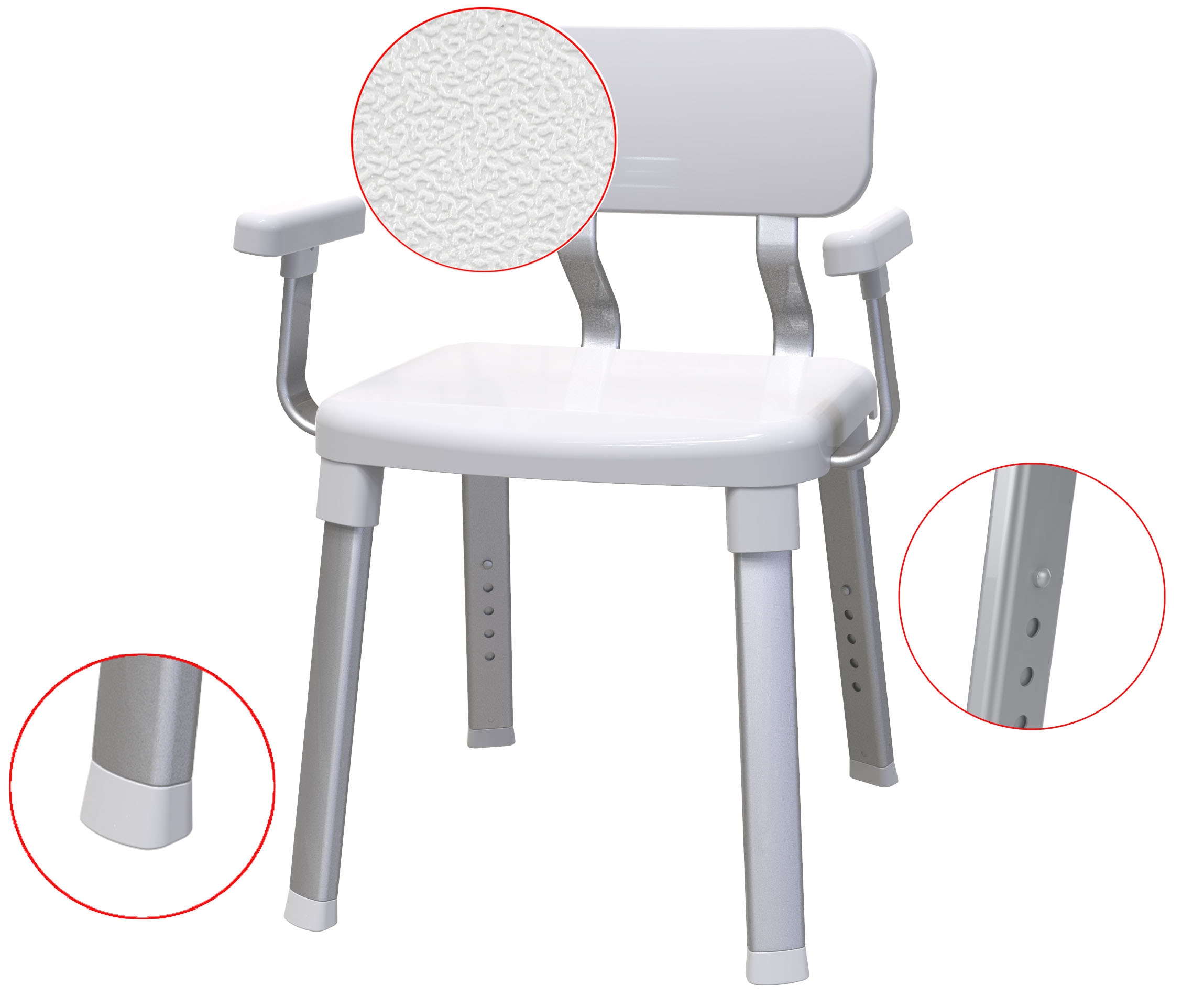 Bischof Dusch- und Badhocker »Splash Comfort Xtra« belastbar bis 150 kg höhenverstellbar, TÜV-GS