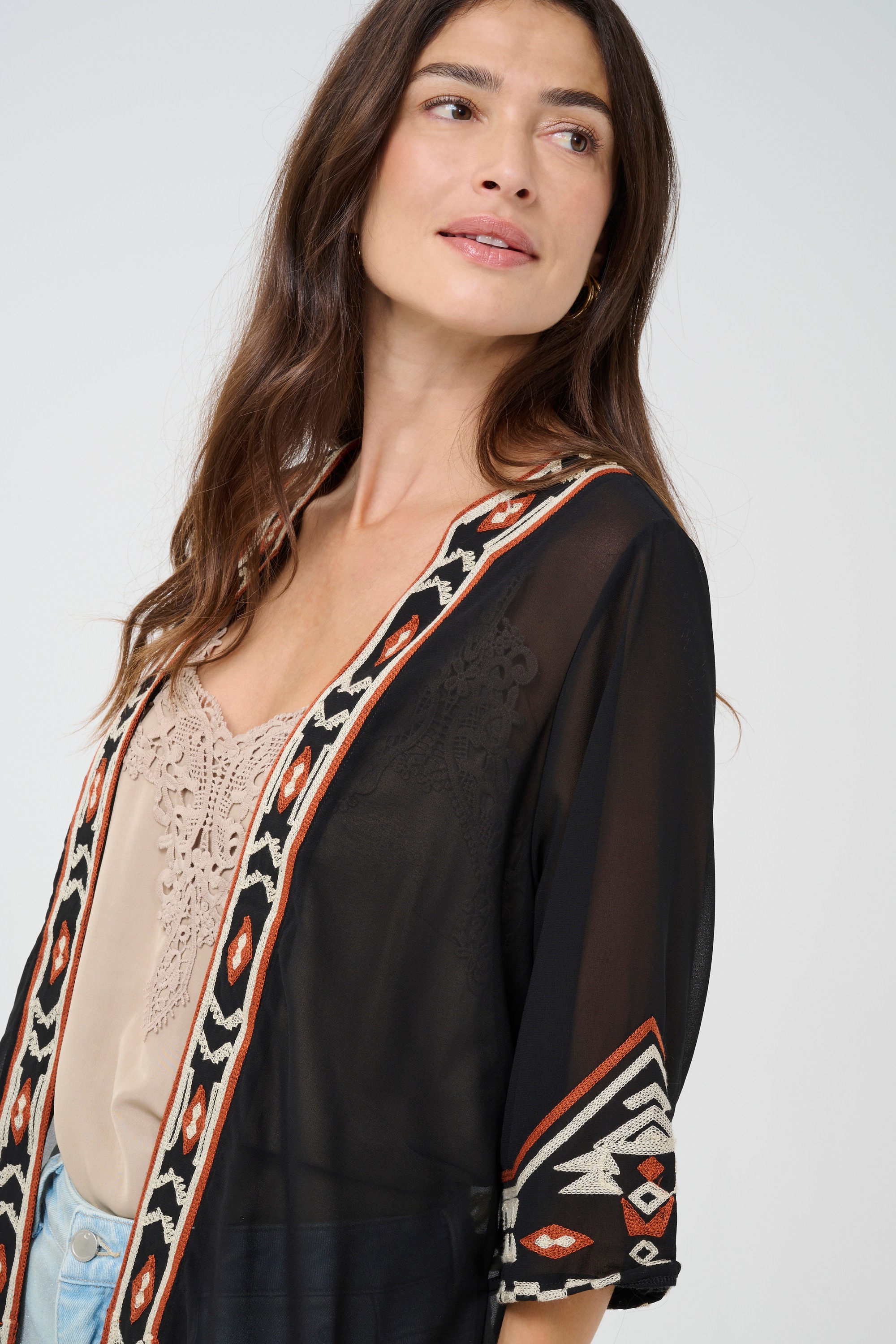 Cream Blusenkimono »Kimono CRBeti«