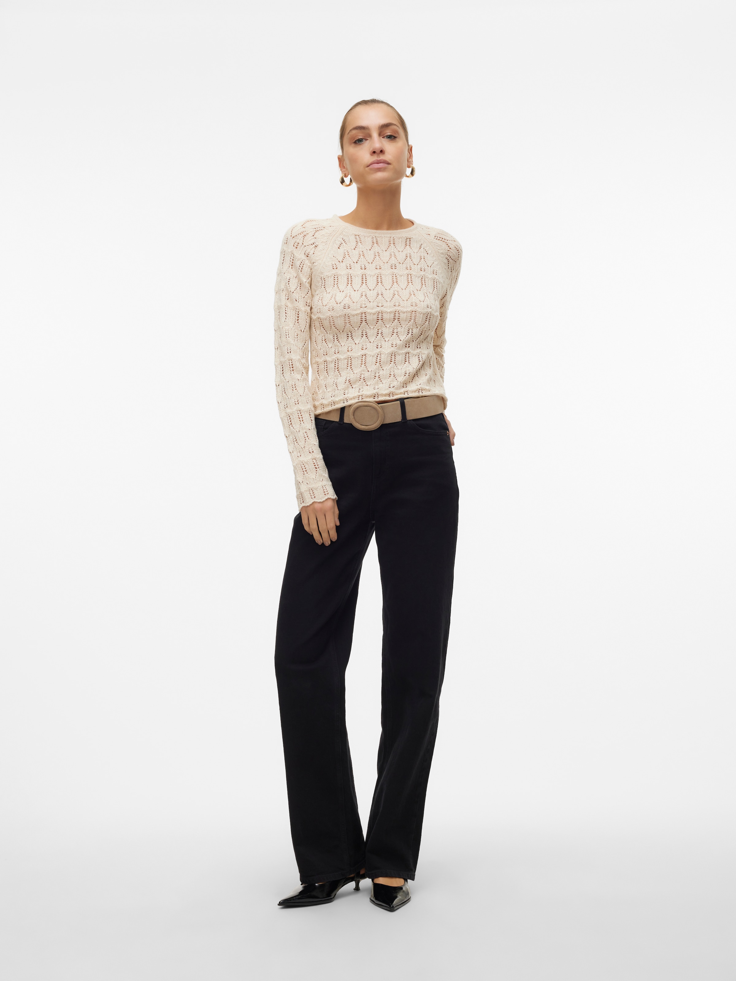 Vero Moda Strickpullover »VMNEWFABIENNE LS O-NECK PULLOVER NOOS«