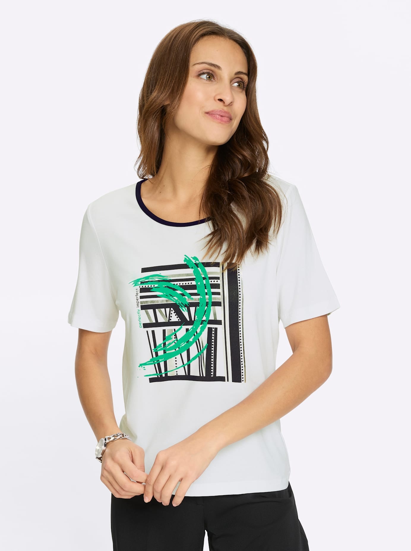 Inspirationen Rundhalsshirt »Kurzarm-Shirt« 1 tlg.