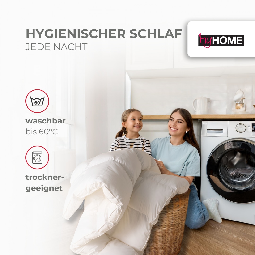 RIBECO Microfaserbettdecke + Kopfkissen »Jan«, (Spar-Set), Sehr gutes Preis-Leistungsverhältnis!