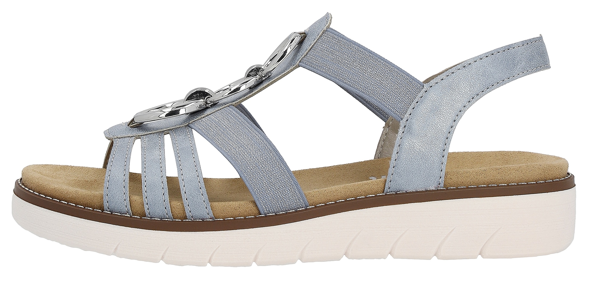 Remonte Sandale, Sommerschuh, Sandalette, Keilabsatz, mit praktischen Gummizügen