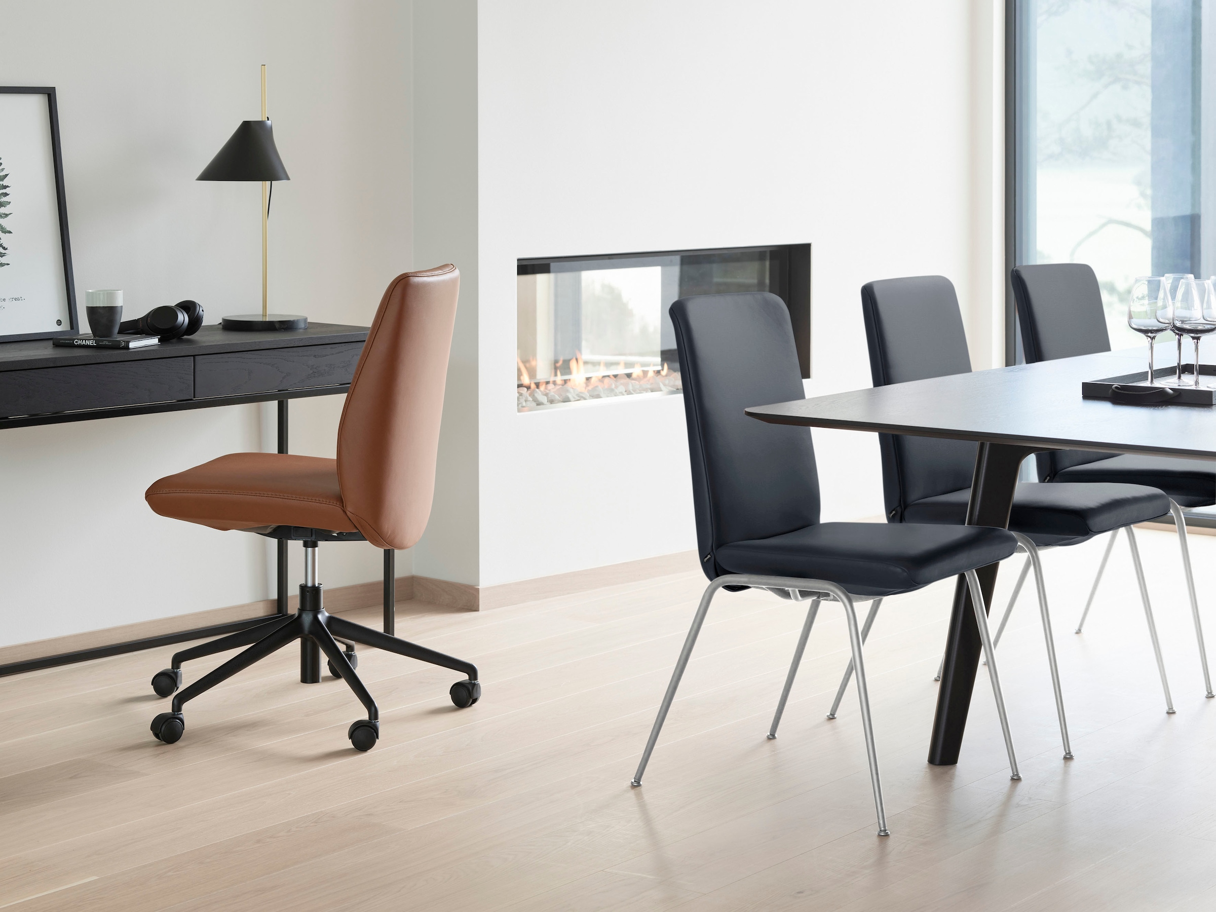 Stressless® Polsterstuhl »Laurel«, Leder PALOMA, Low Back, Größe L, mit Beinen aus Stahl in Chrom matt