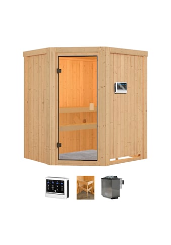 welltime Sauna »Saturn«, (Set), 9 kW-Bio-Ofen mit ext. Steuerung kaufen