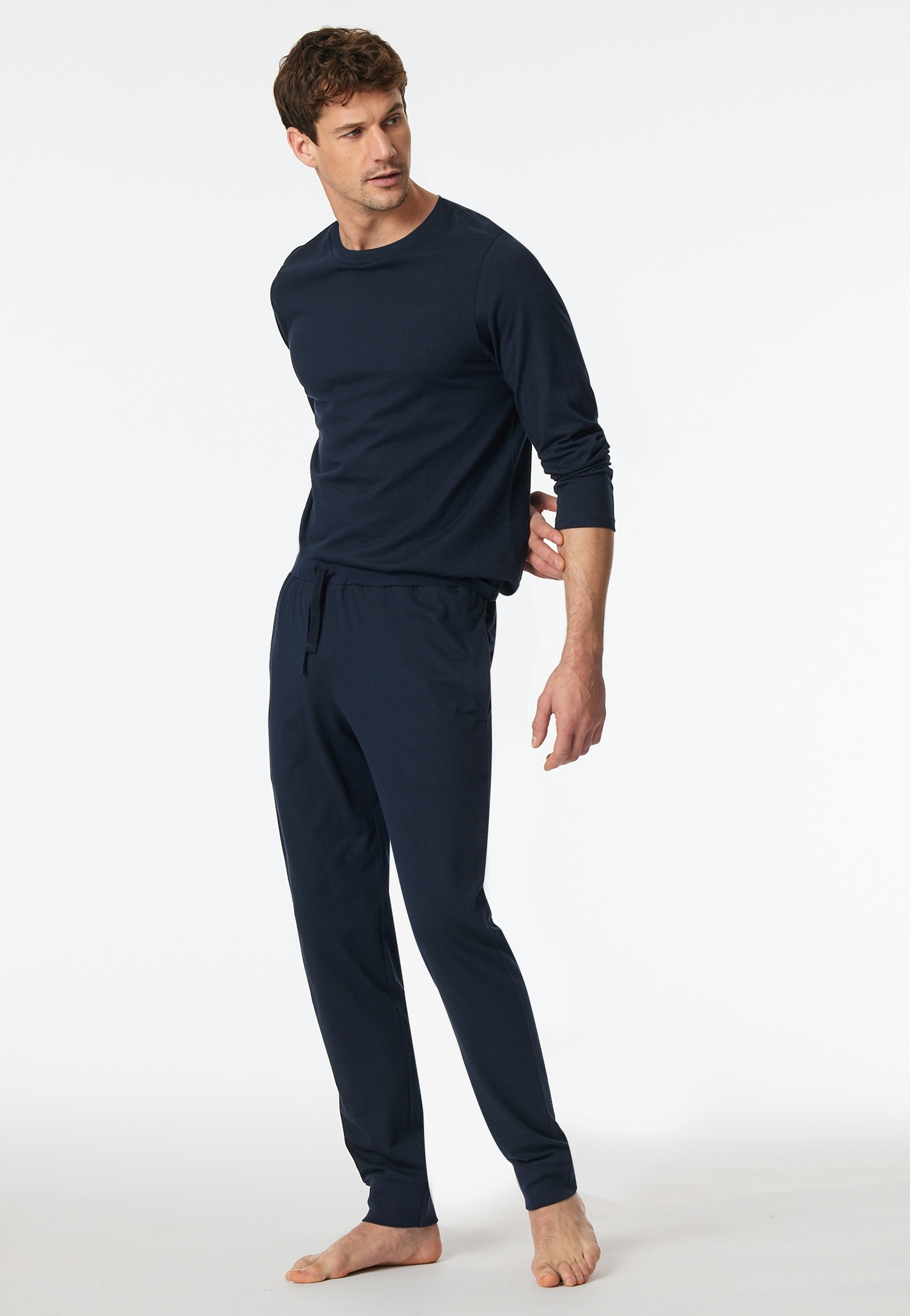 Schiesser Pyjamahose »Mix+Relax«  Reine Baumwolle, seitliche Taschen, Bindeband