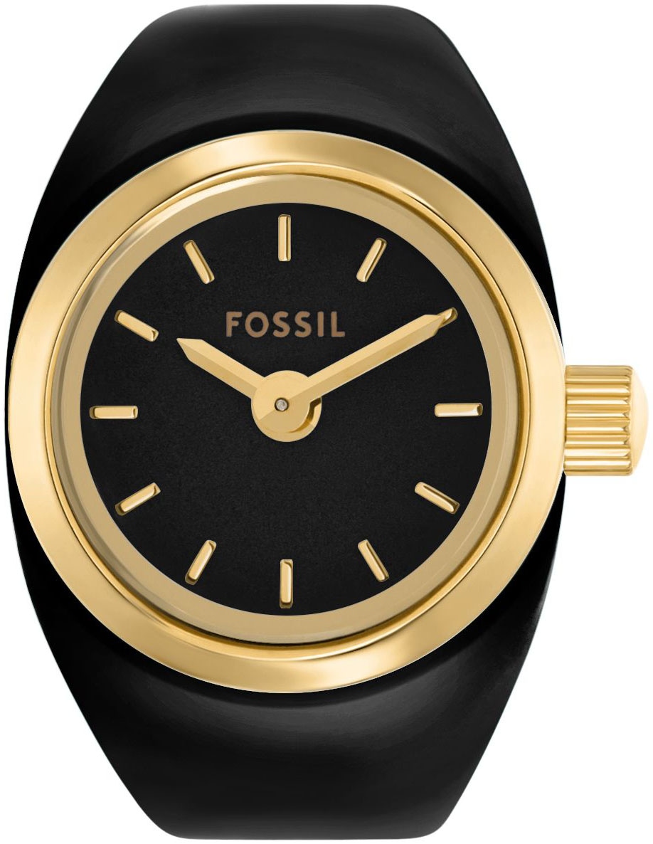 Fossil Uhrenring »WATCH RING« Quarzuhr, Damenuhr, analog, Flexband, Zugband