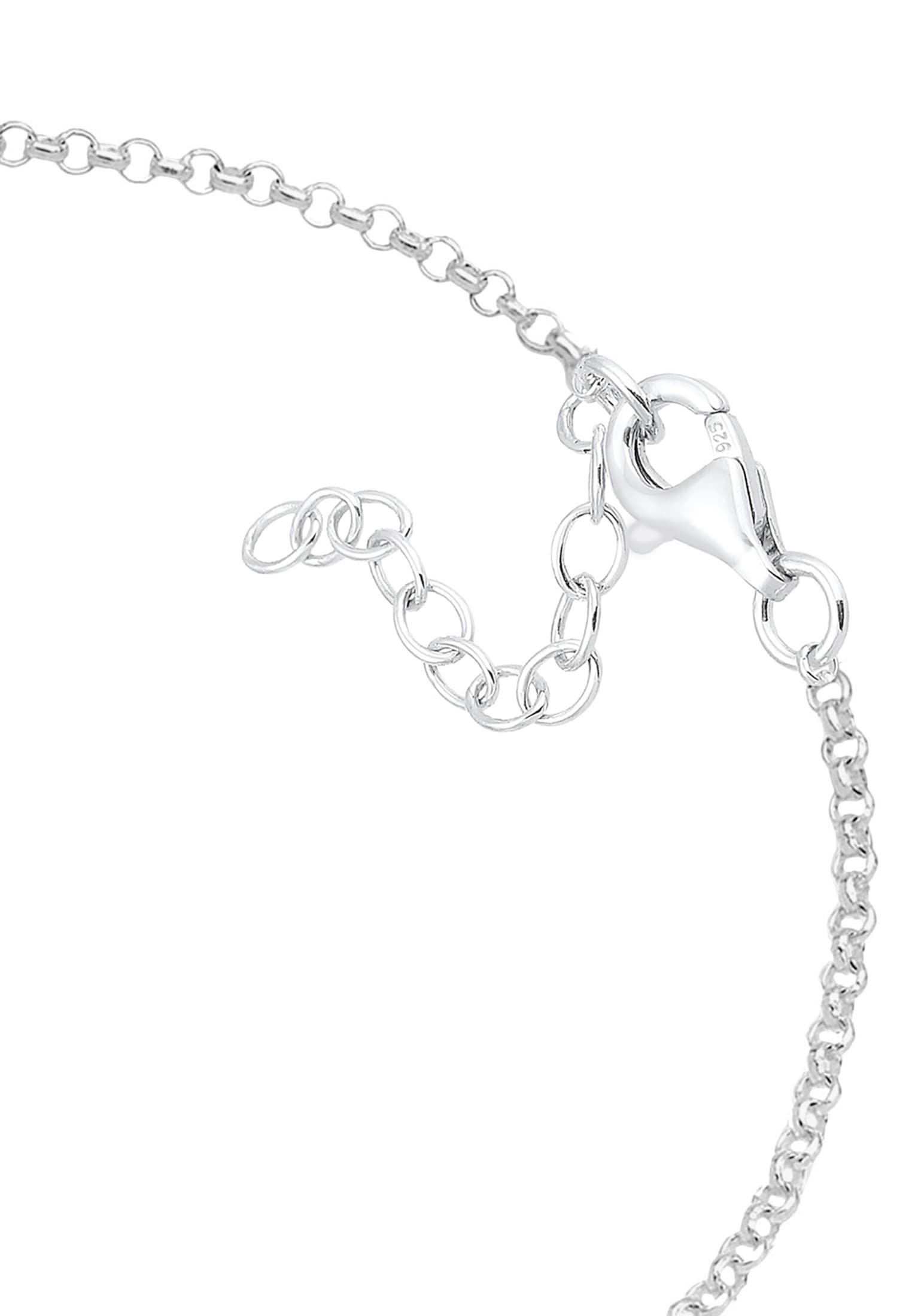 Elli Armkette »Armband Schneeflocke Glas Kristalle Weiß 925 Sterling Silber«
