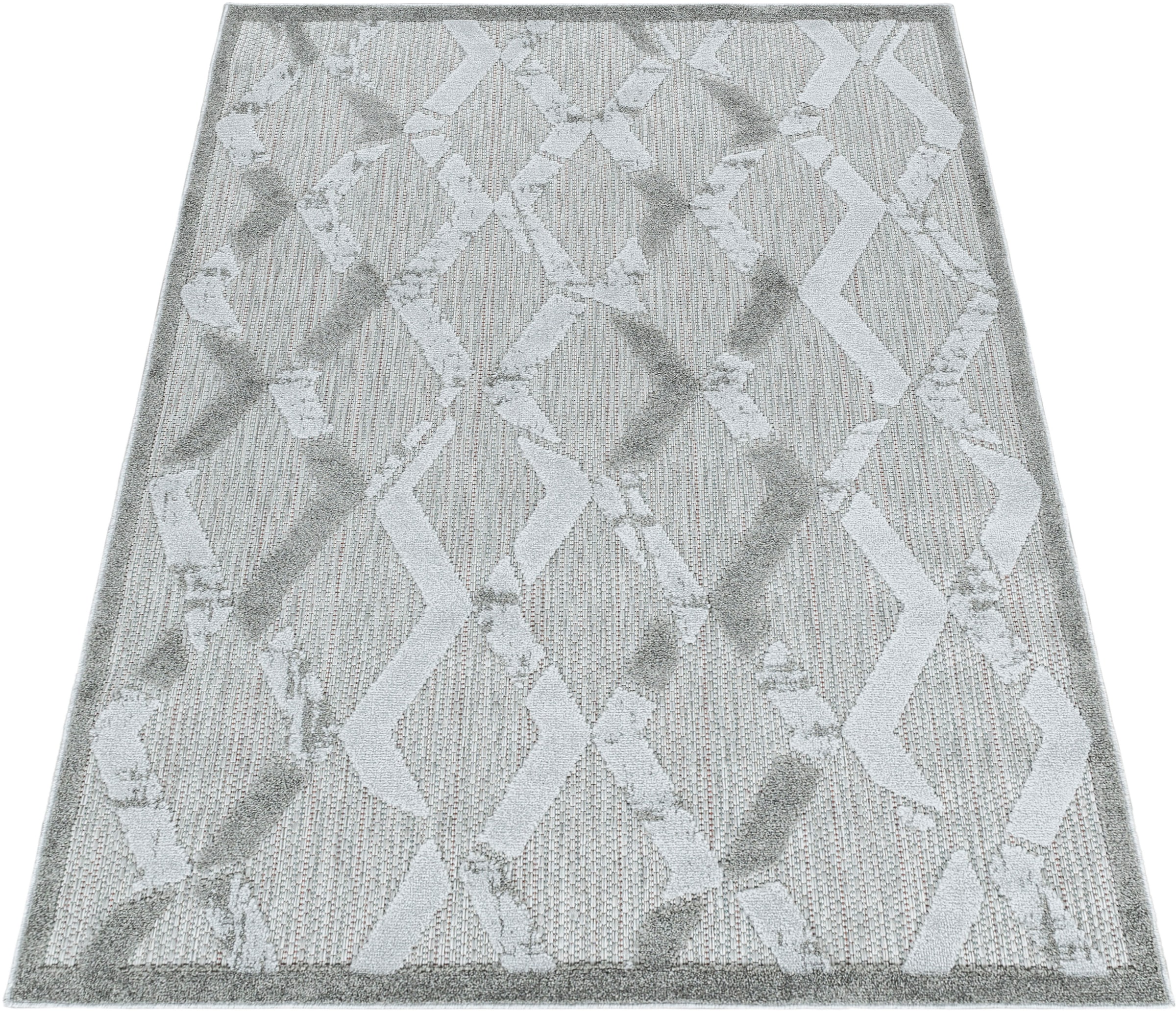 Ayyildiz Teppiche Outdoorteppich »BAHAMA 5158« rechteckig 8 mm Höhe Läufer, Flachflor mit Hoch-Tief-Struktur, In-und Outdoor geeignet