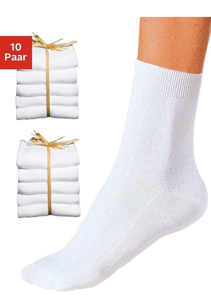 Basicsocken, (Packung, 10 Paar), unifarben