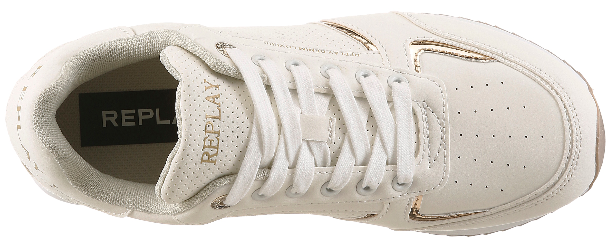 Replay Plateausneaker  Trend-Sneaker, Schnürschuh, Freizeitschuh mit Metallic-Details
