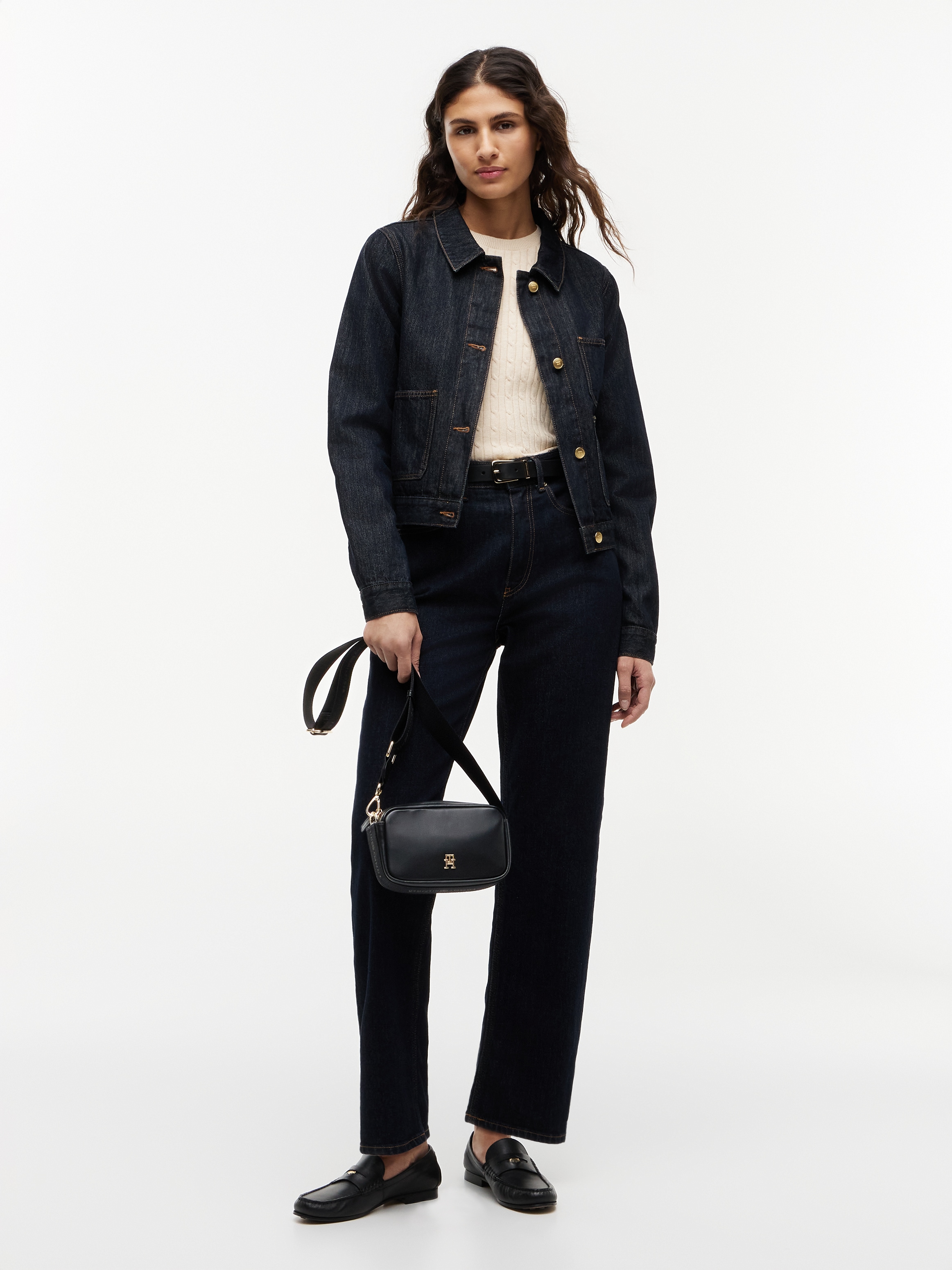Tommy Hilfiger Umhängetasche »TH LOGOTAPE CAMERA BAG« Damen Handtasche, Schultertasche mit TH-Schmuckelement