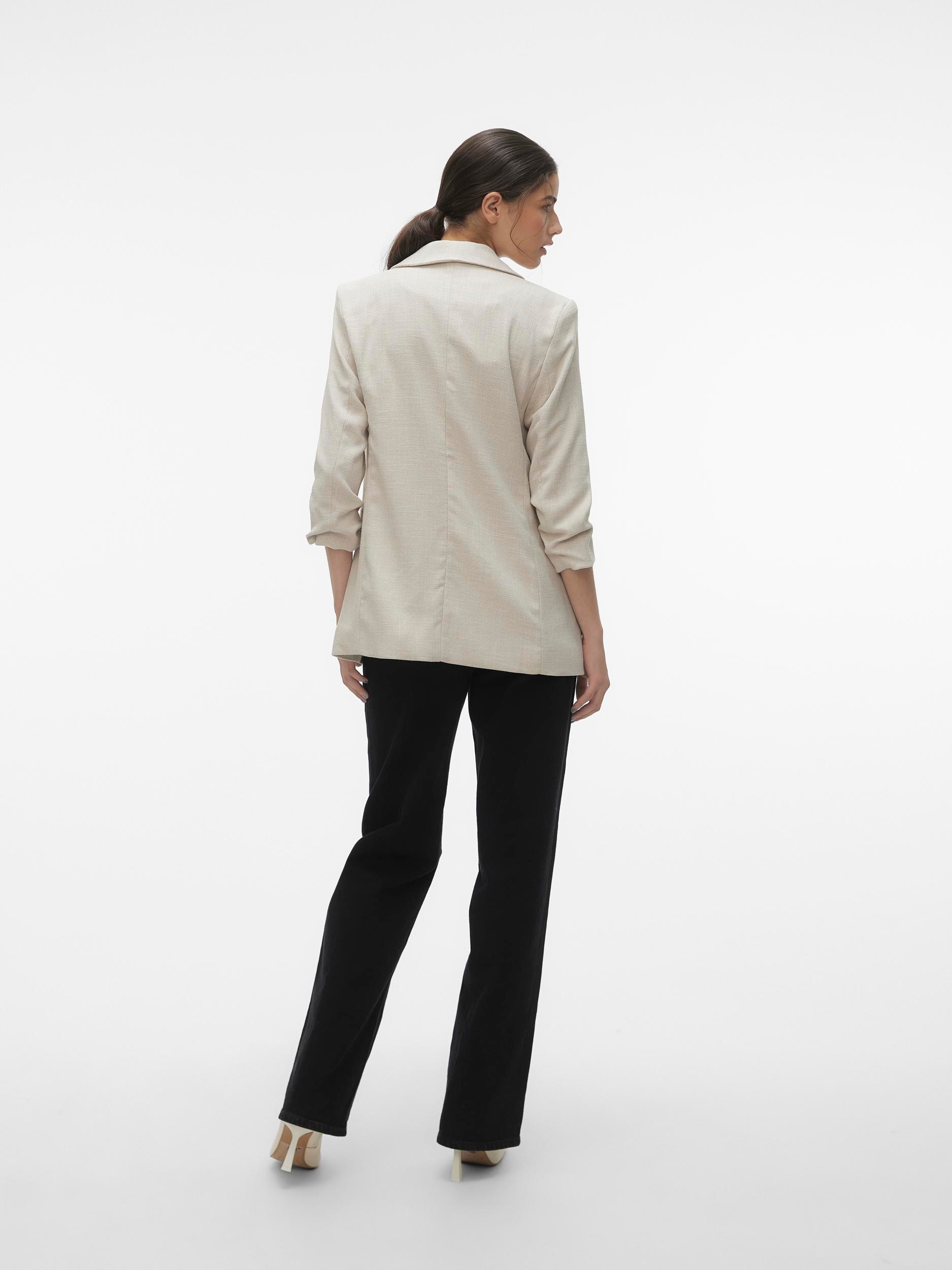 Vero Moda Longblazer »VMFRIDA LS REGULAR BLAZER NOOS«, ohne Verschluss und mit gerafften 3/4 Arm