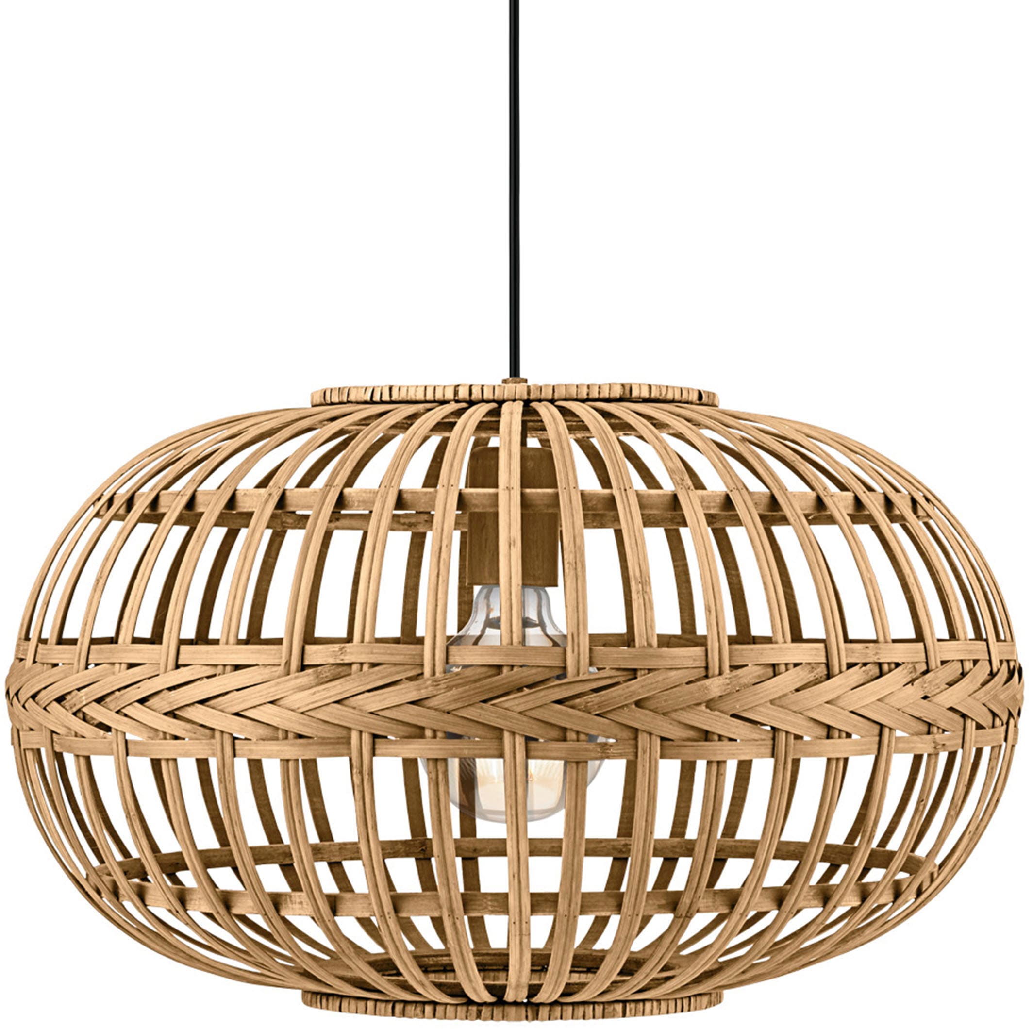 Holz | 1 »AMSFIELD«, online Ø38 3 Lampe flammig-flammig, E27 / x 1 (je mit XXL exkl. H110 / / Pendelleuchte Garantie max. EGLO kaufen aus x cm braun 60W) Jahren
