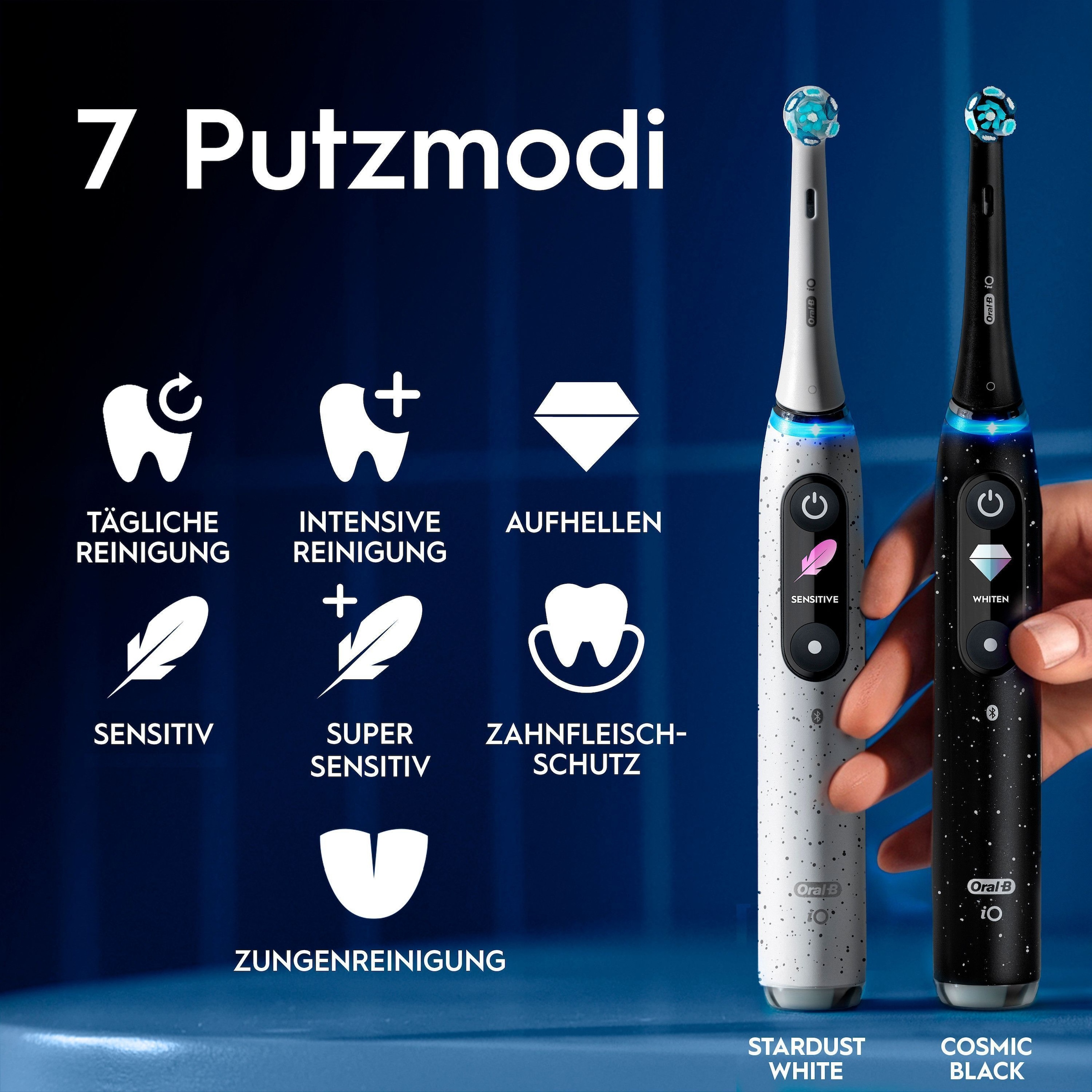 Oral-B Elektrische Zahnbürste »iO Series 10 Luxe Edition« 1 Stk. Aufsteckbürsten Magnet-Technologie