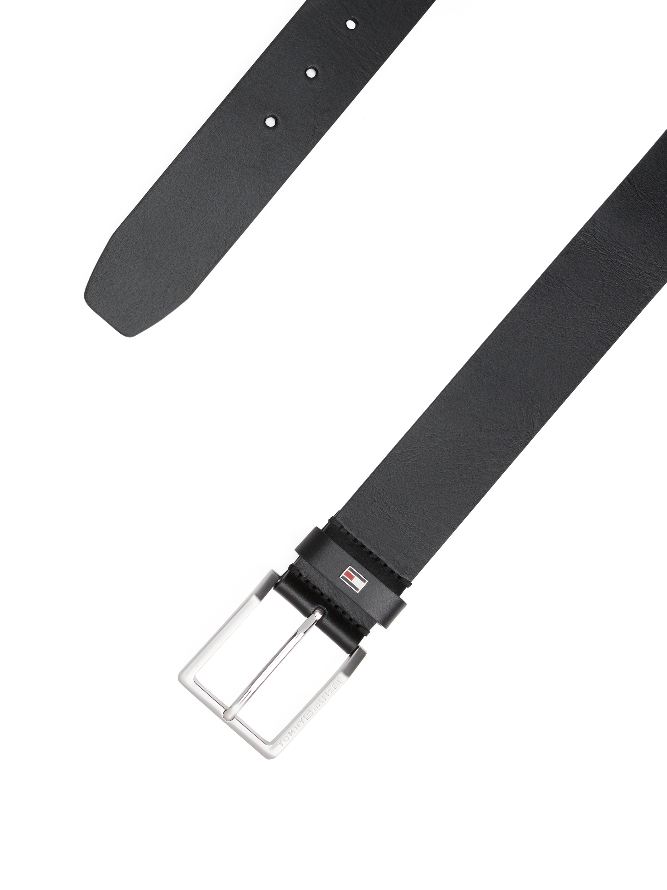Tommy Hilfiger Ledergürtel »ADAN 3.5 EXT«, Metalllogopatch, Einfachdornschnalle